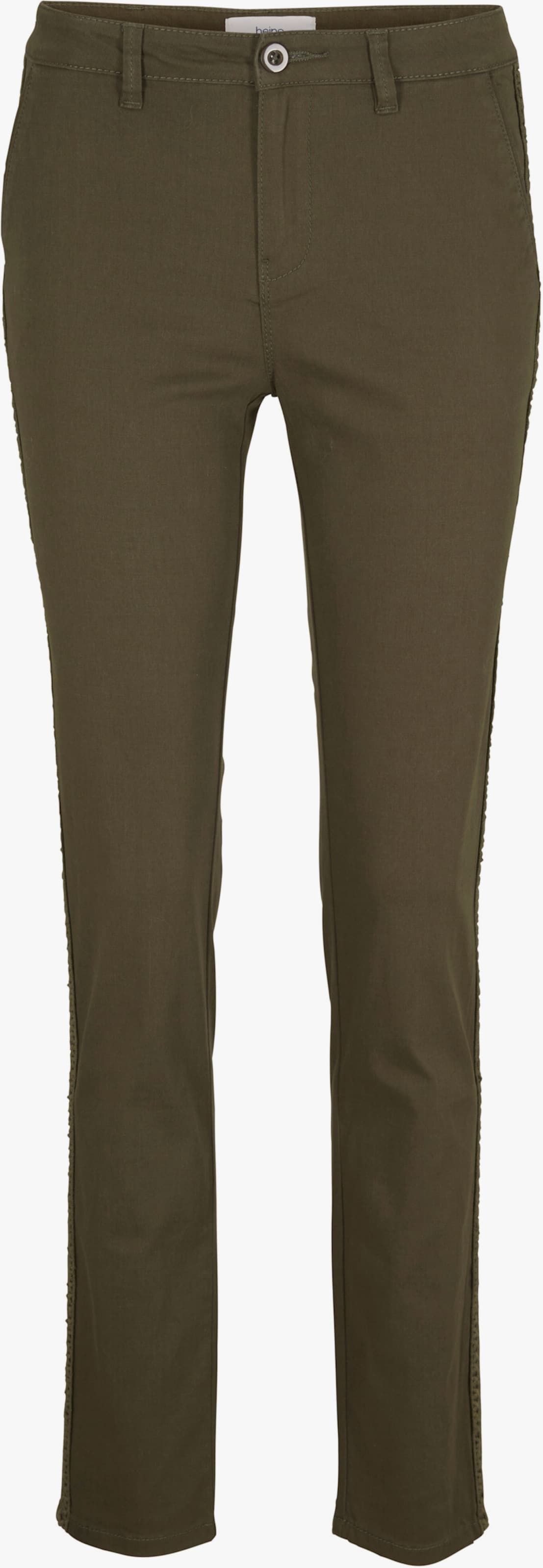 heine Pantalon - olive foncé