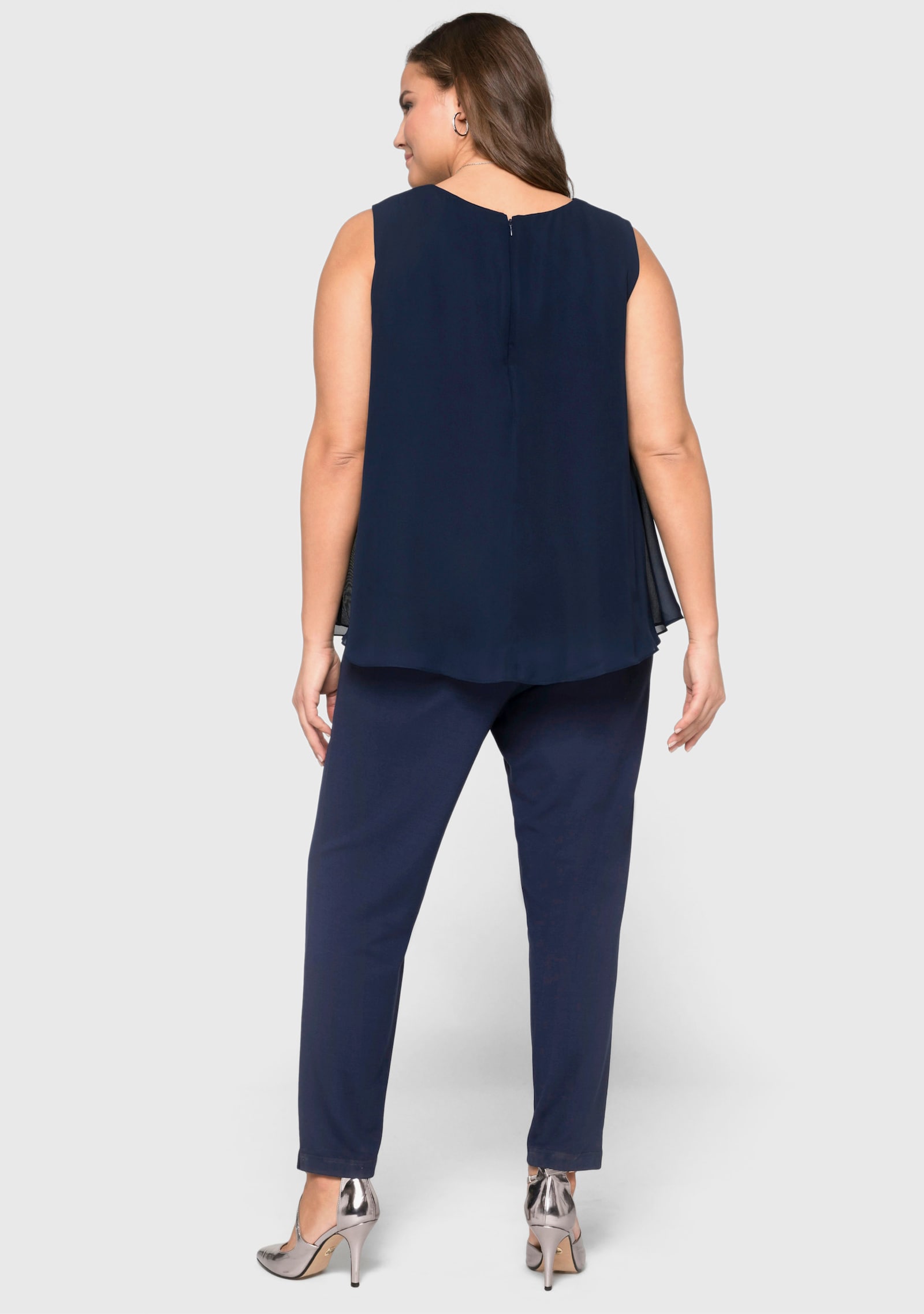 sheego Jumpsuit im Lagenlook - marine