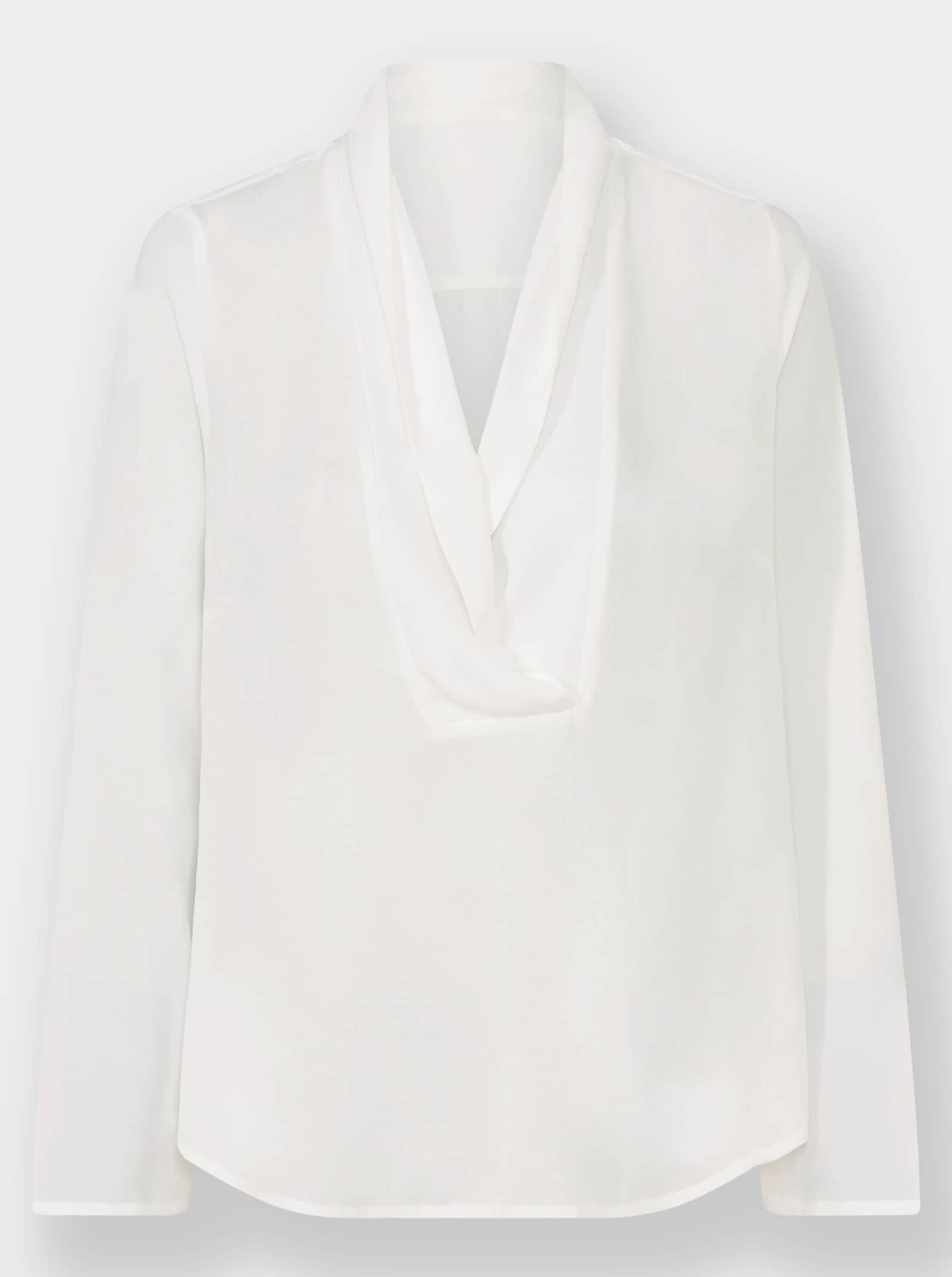 heine Blouse met lange mouwen en sjaalkraag - ecru