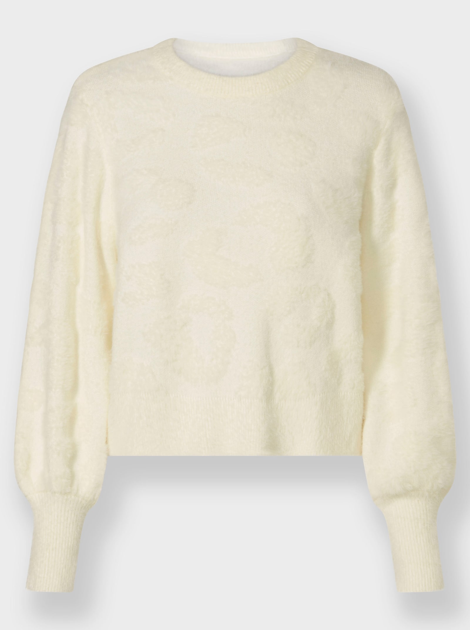 heine Gebreide pullover met ballonmouwen - champagne