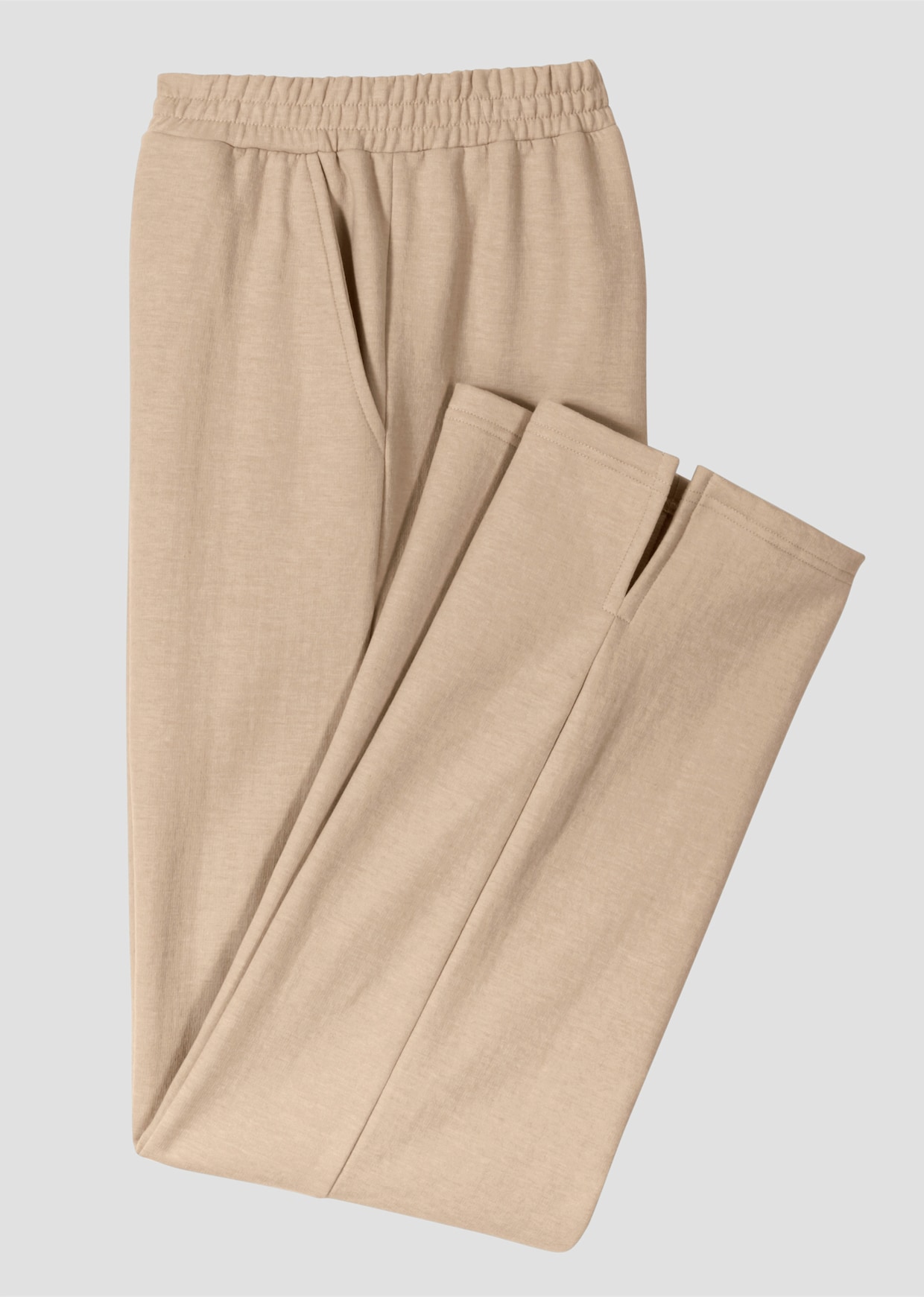 Vrijetijdsbroek - beige gemêleerd