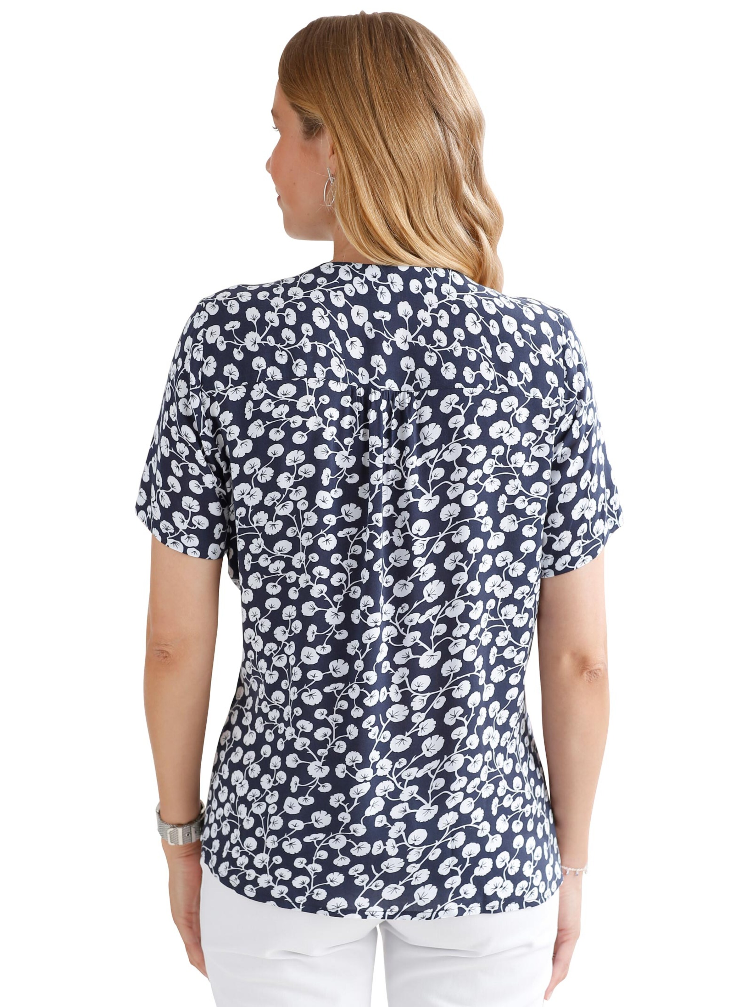 Bluse - marine-bedruckt