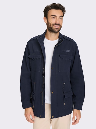 Marco Donati Longjacke mit Schulterriegel - marine