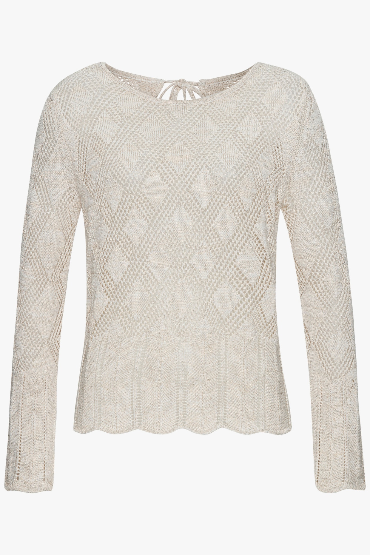LASCANA Ajourpullover - goudkleur