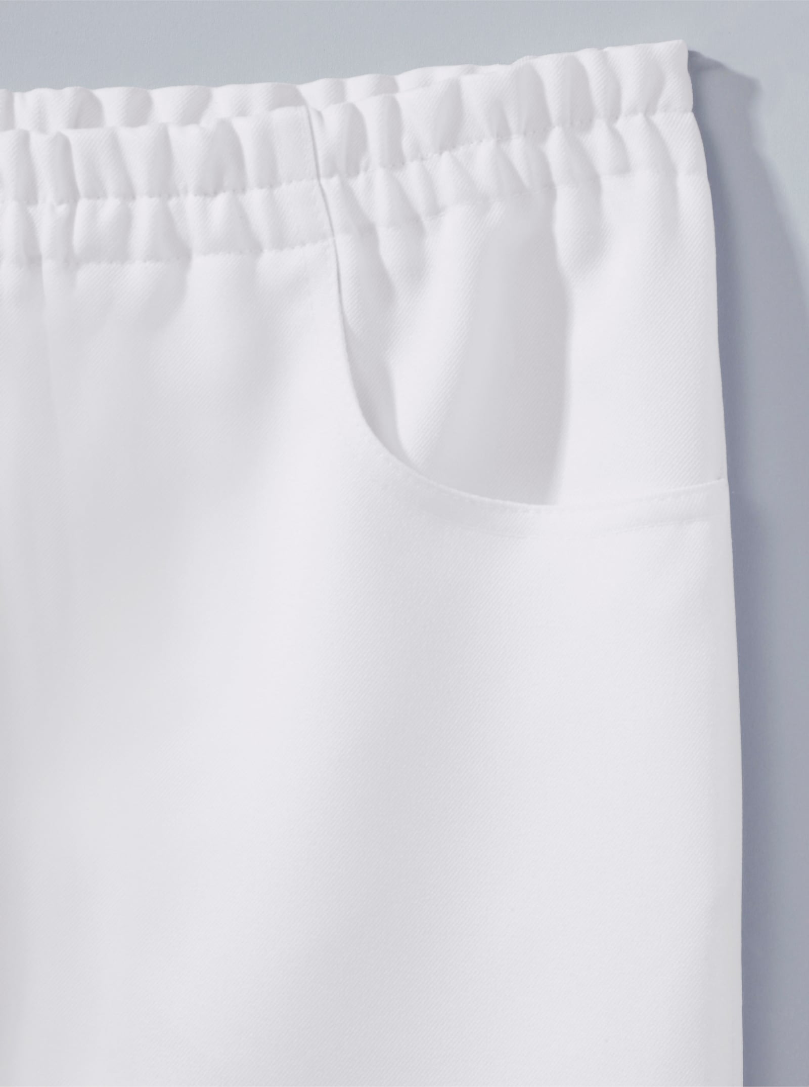 Capribroek met persplooi - wit