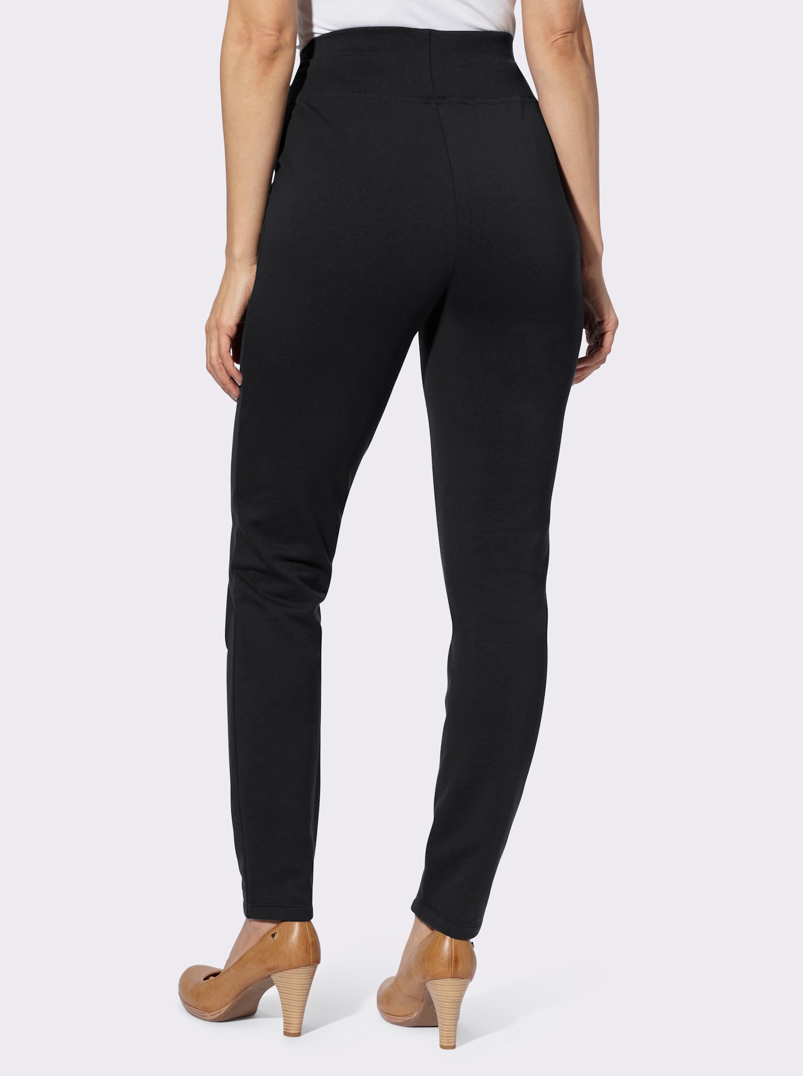 Sweatleggings mit weich angerauter Innenseite - schwarz