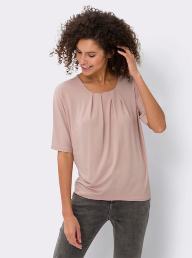 heine Fledermausshirt mit Rundhals-Ausschnitt - puder