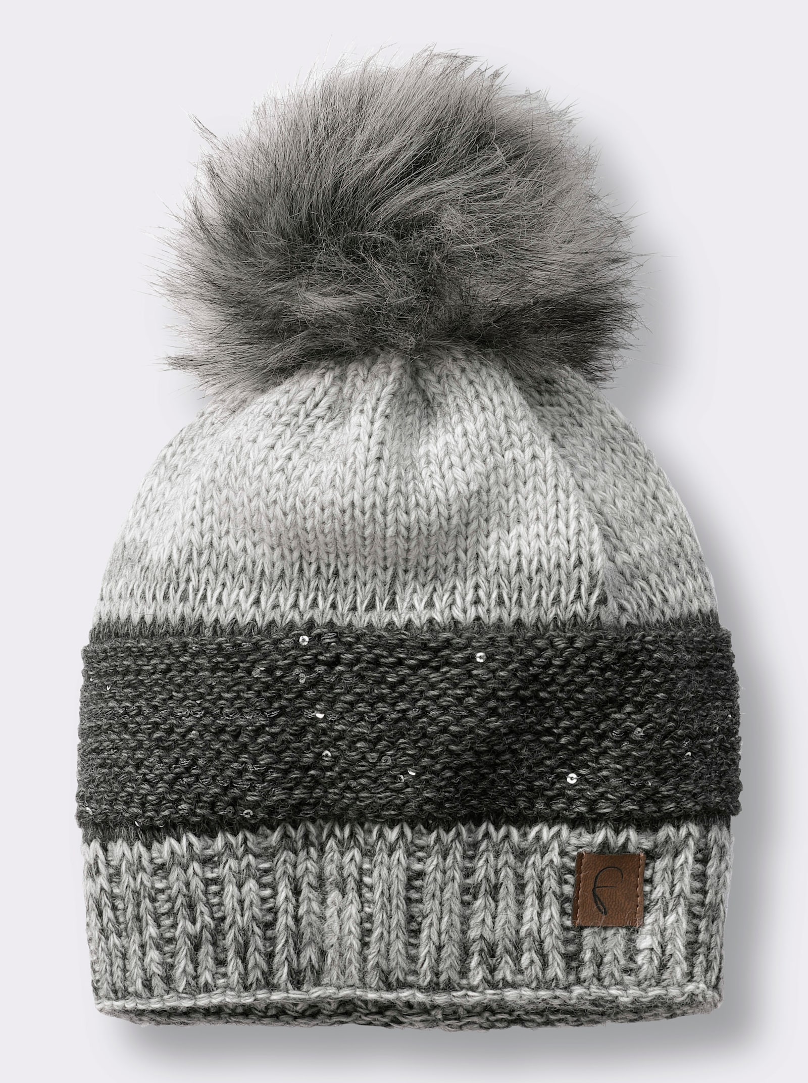 heine Mütze - schwarz-grau