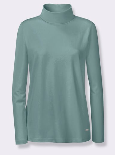 Rollkragenshirt mit langen Ärmeln - jade