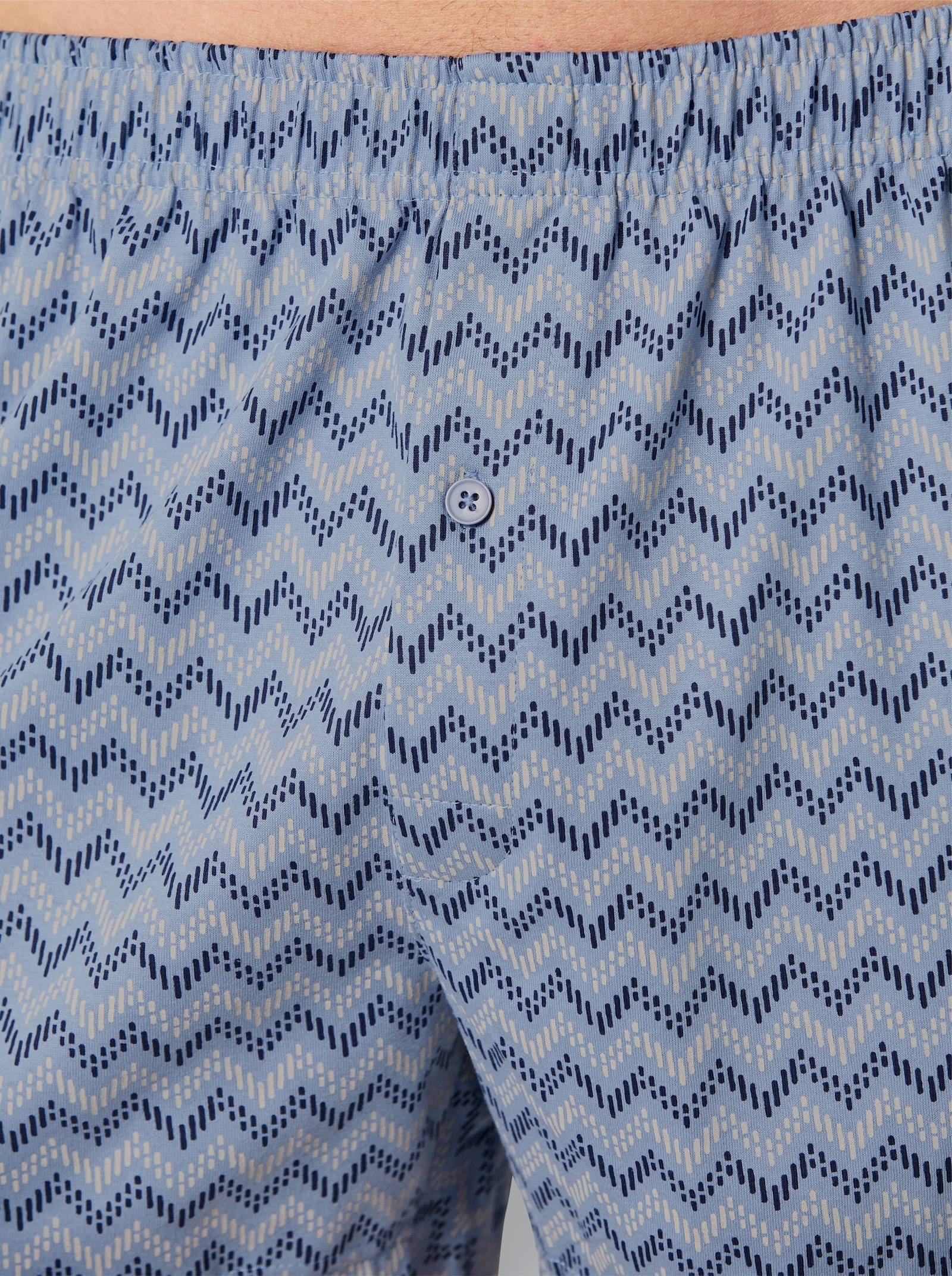 wäschepur men Boxershorts - bleu-bedruckt + grau-bedruckt