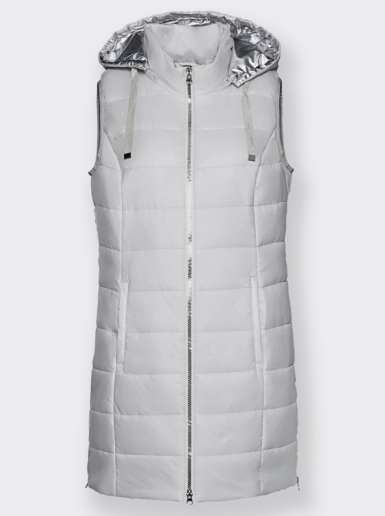 Gilet long - gris clair