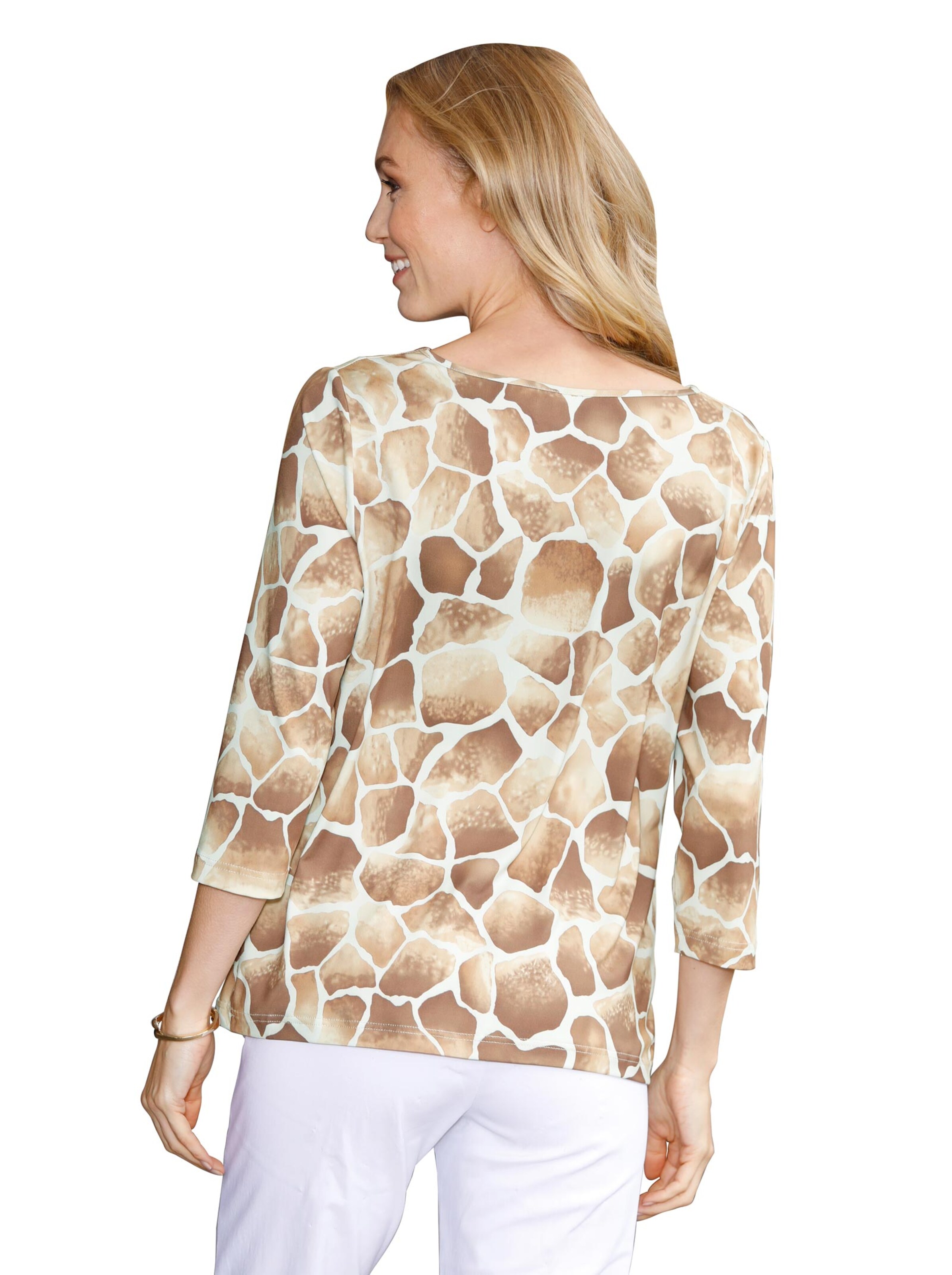 Shirt - cognac-gemustert