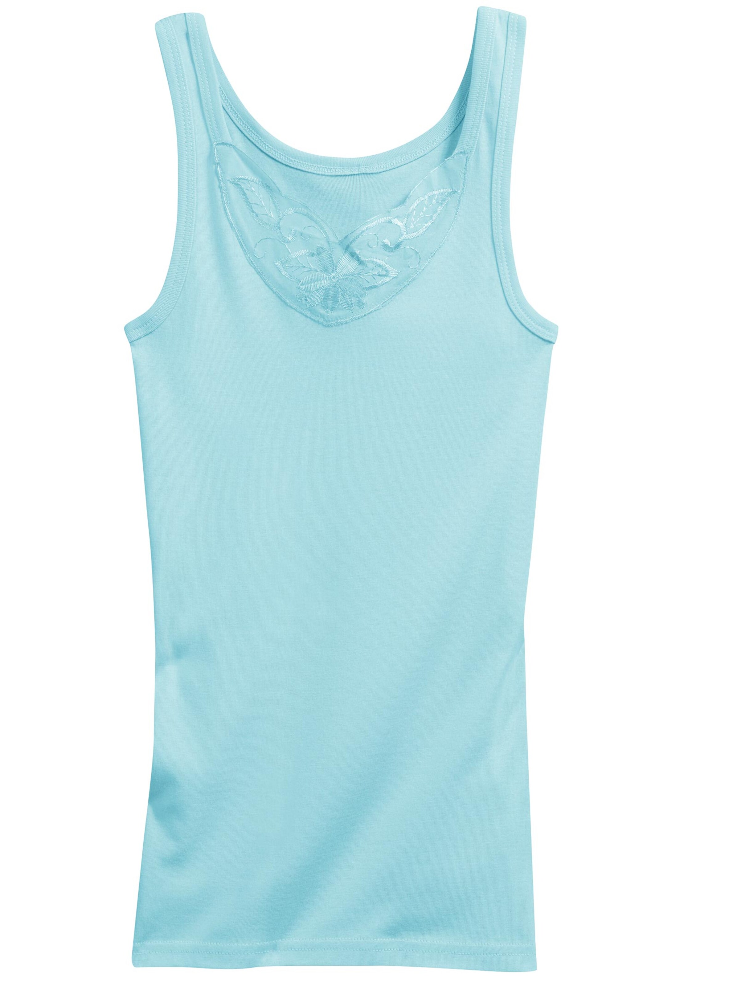 wäschepur Achselhemd - rosé + bleu + mint