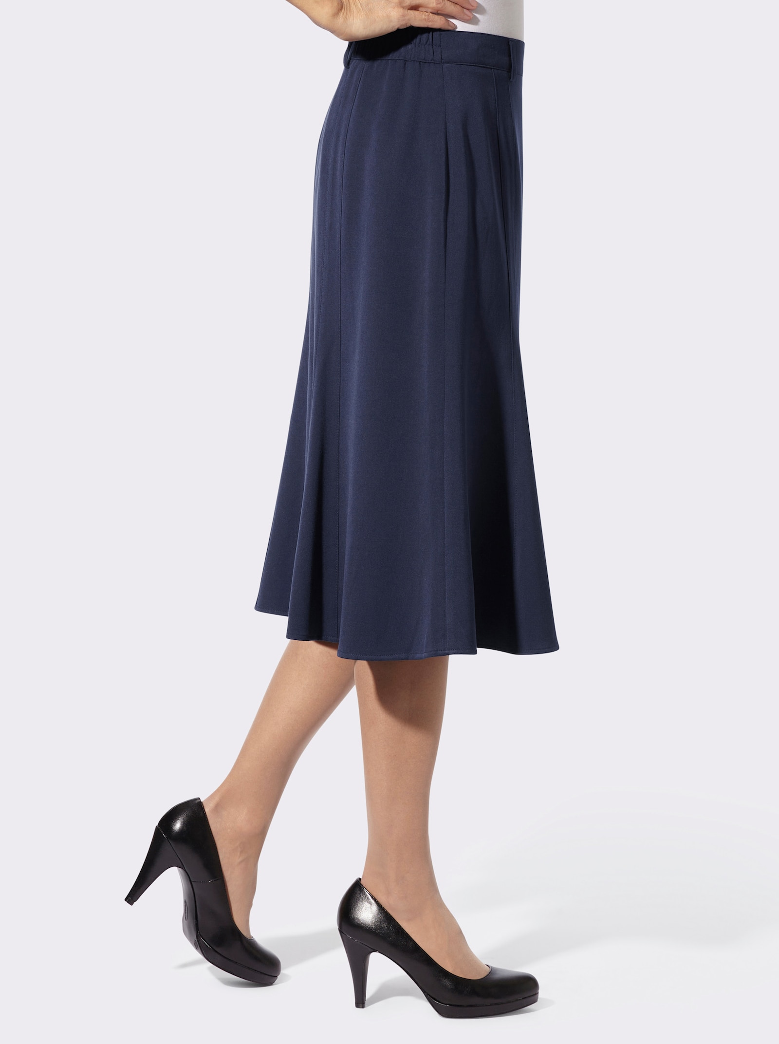 Bahnenrock in Godetform - marine