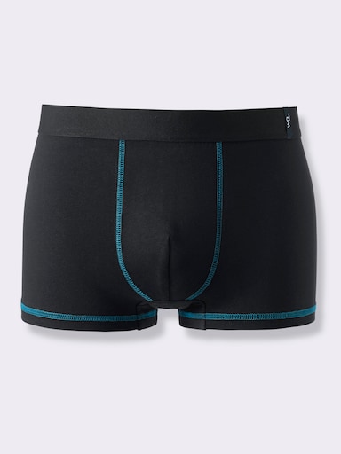 wäschepur men Pants - aquapetrol + schwarz