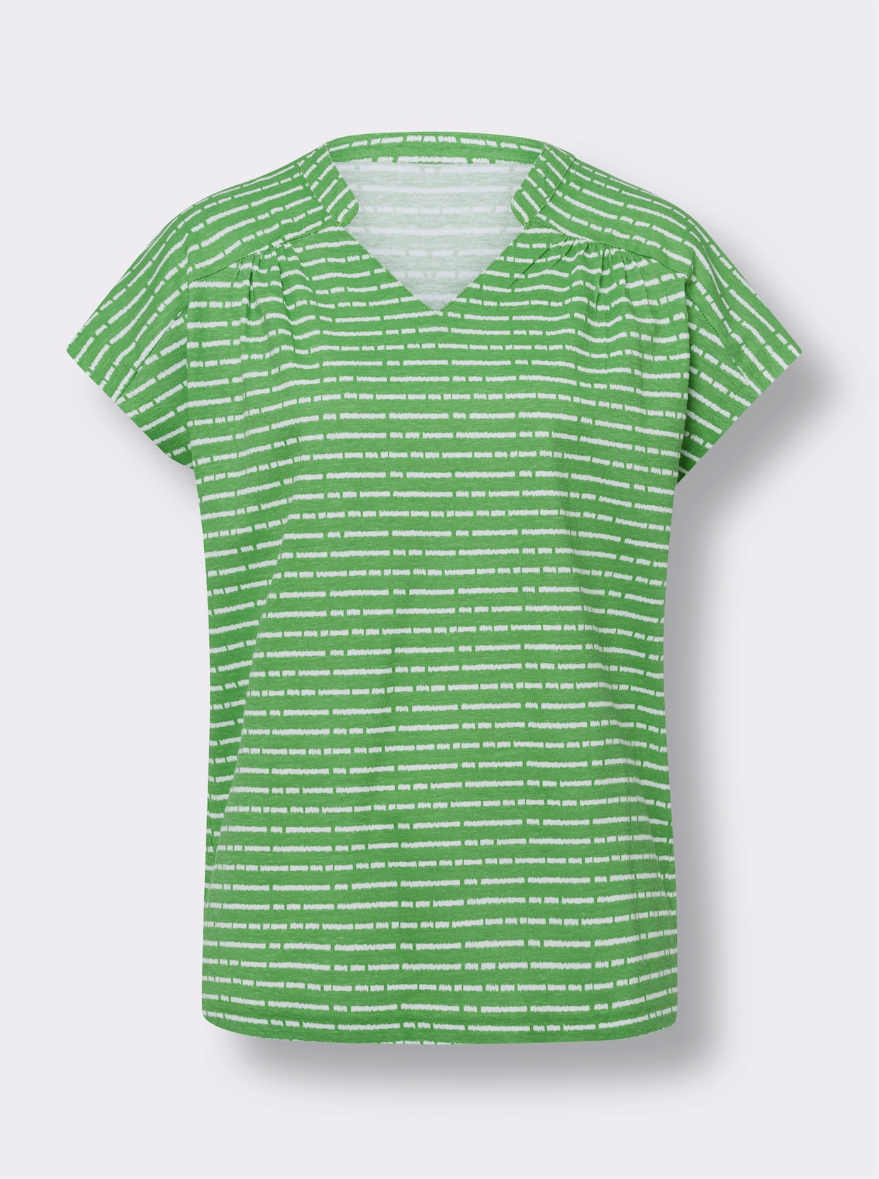 Shirt - appelgroen/wit gestreept