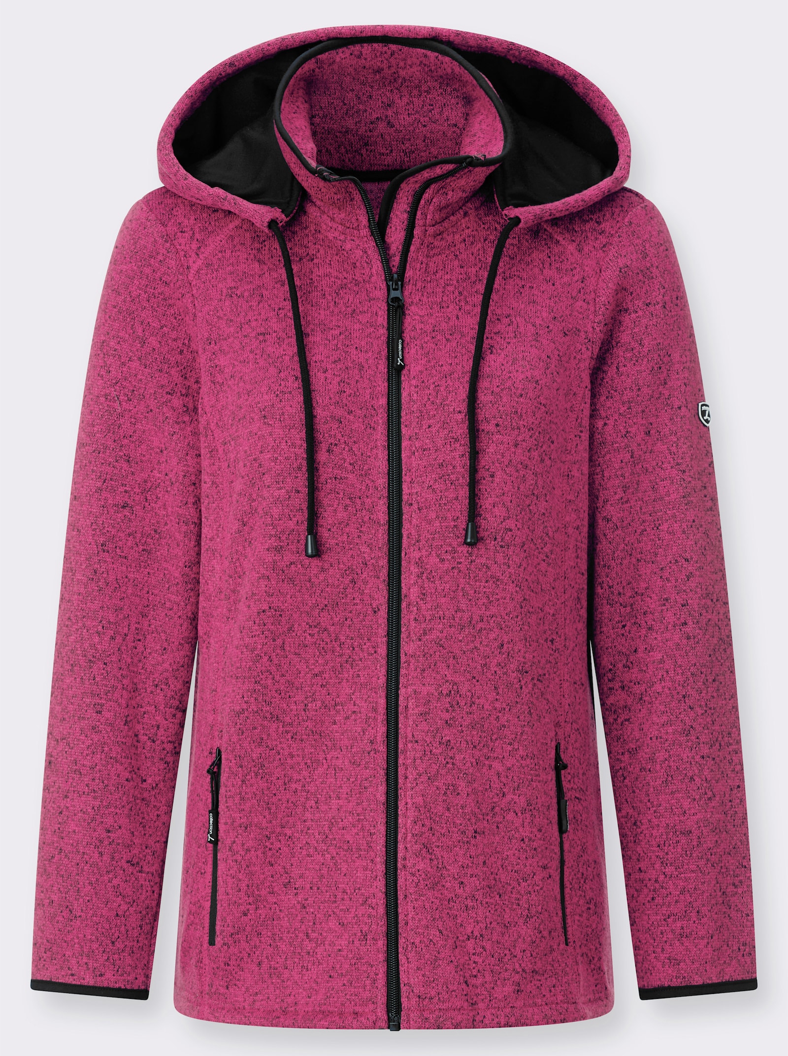 Fleecejacke mit Antipilling-Ausrüstung - fuchsia-meliert