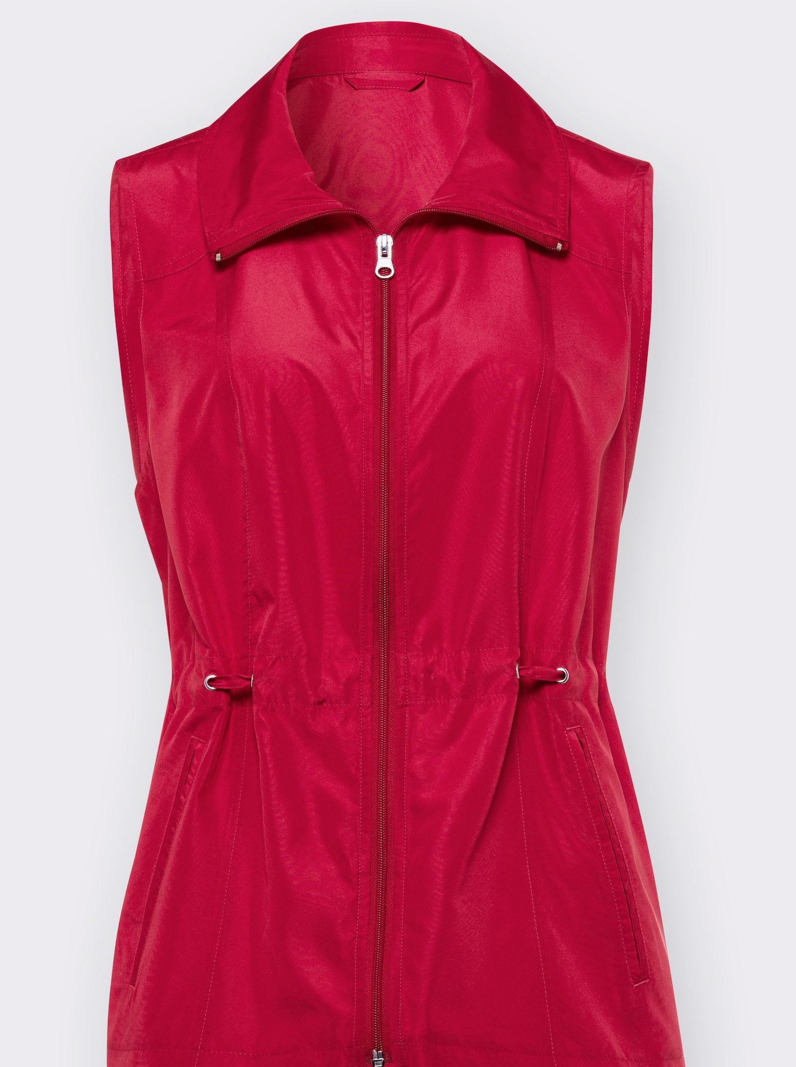 Weste in leichter Qualität, ungefüttert - erdbeere