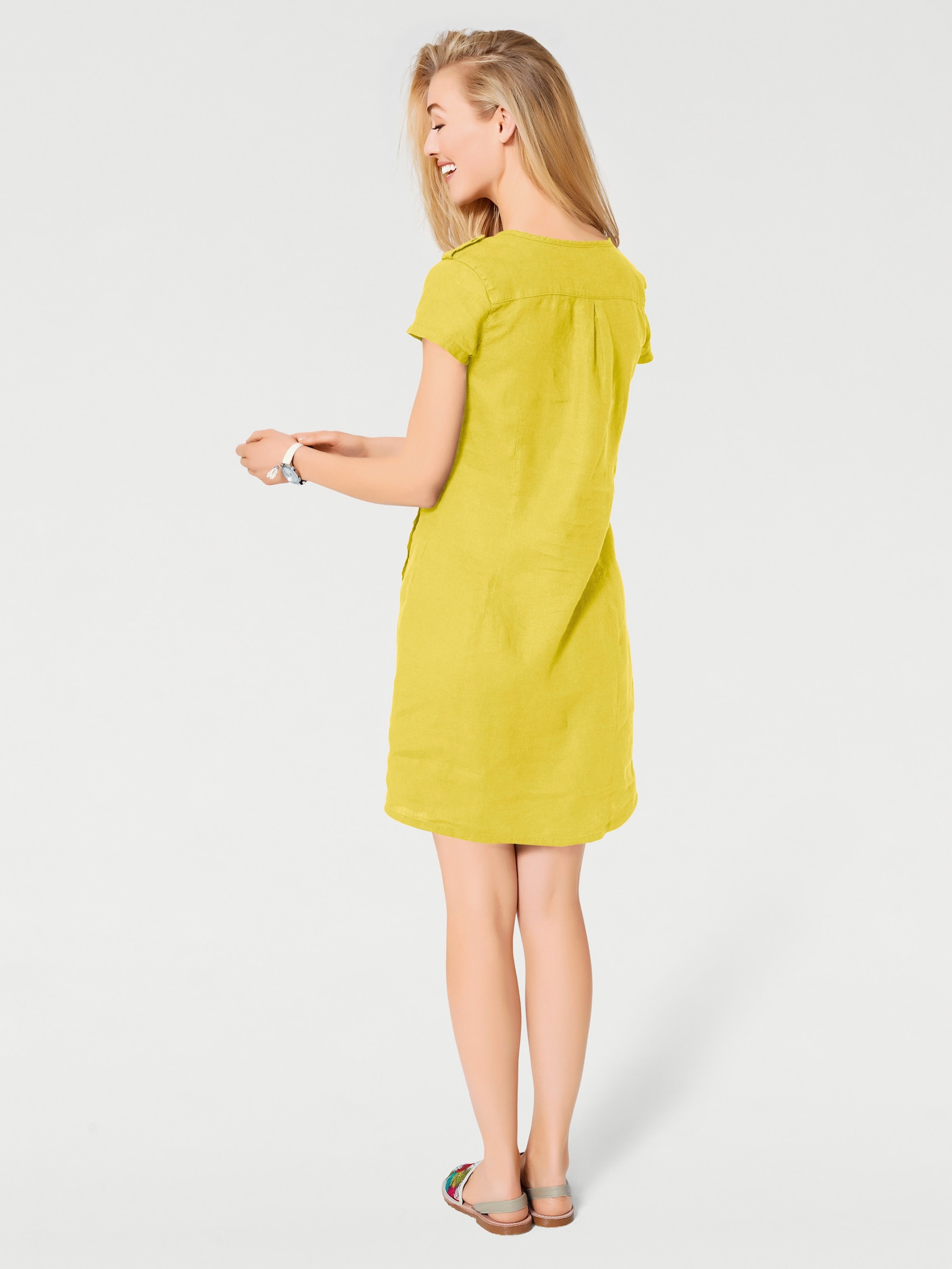 heine Sommerkleid in knieumspielender Länge - gelb