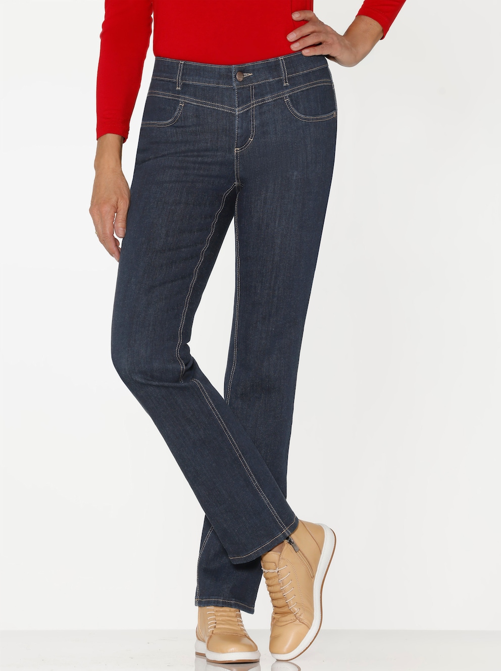 Red Magic Jean Rabe Ascari Jeans mit Kontrastnähten in dark blue | Witt