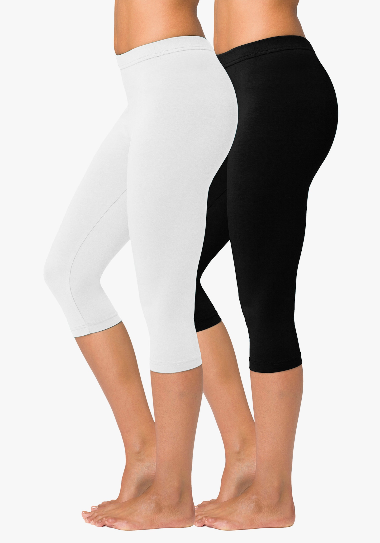 vivance active Caprileggings - 1x weiß, 1x schwarz