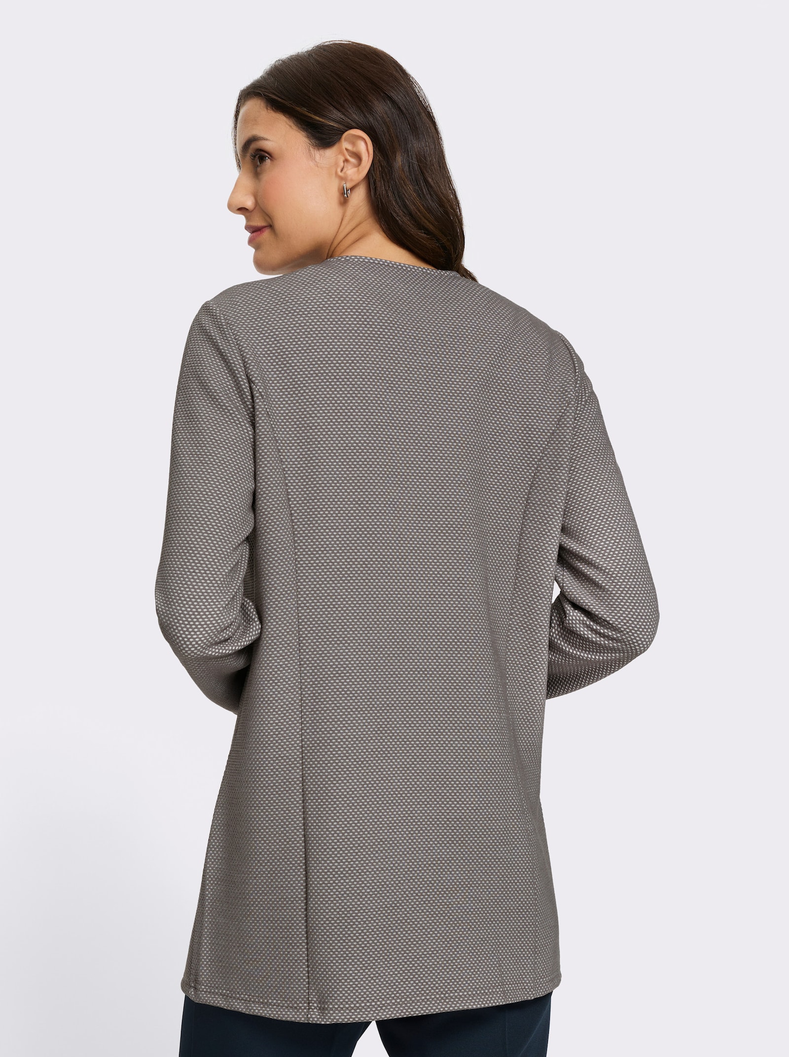 Shirtjacke in Struktur-Qualität - grau