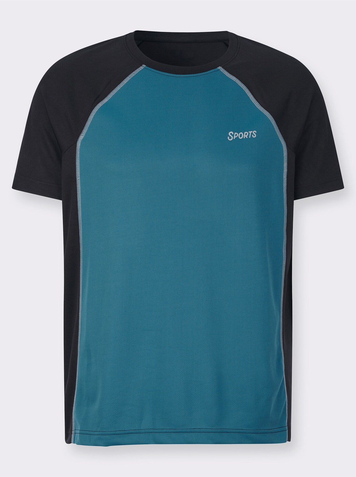 Sportshirt - schwarz-petrol