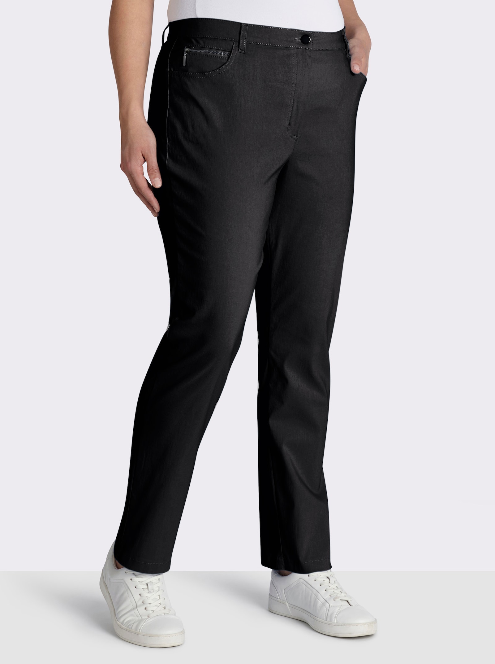 Stehmann Comfort line Stretch-Hose mit Zier-Taschen vorne - schwarz