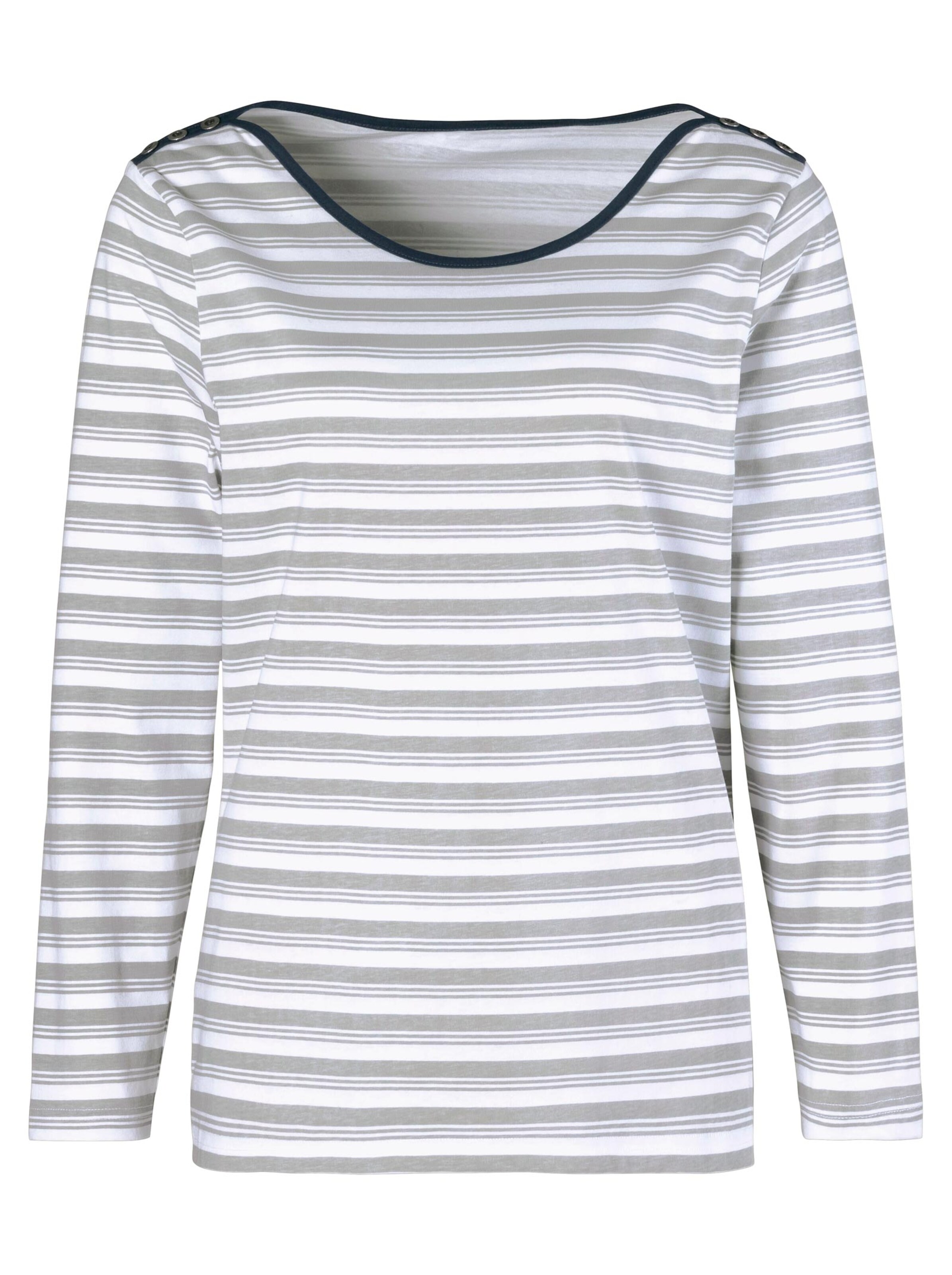 Shirt - grau-geringelt