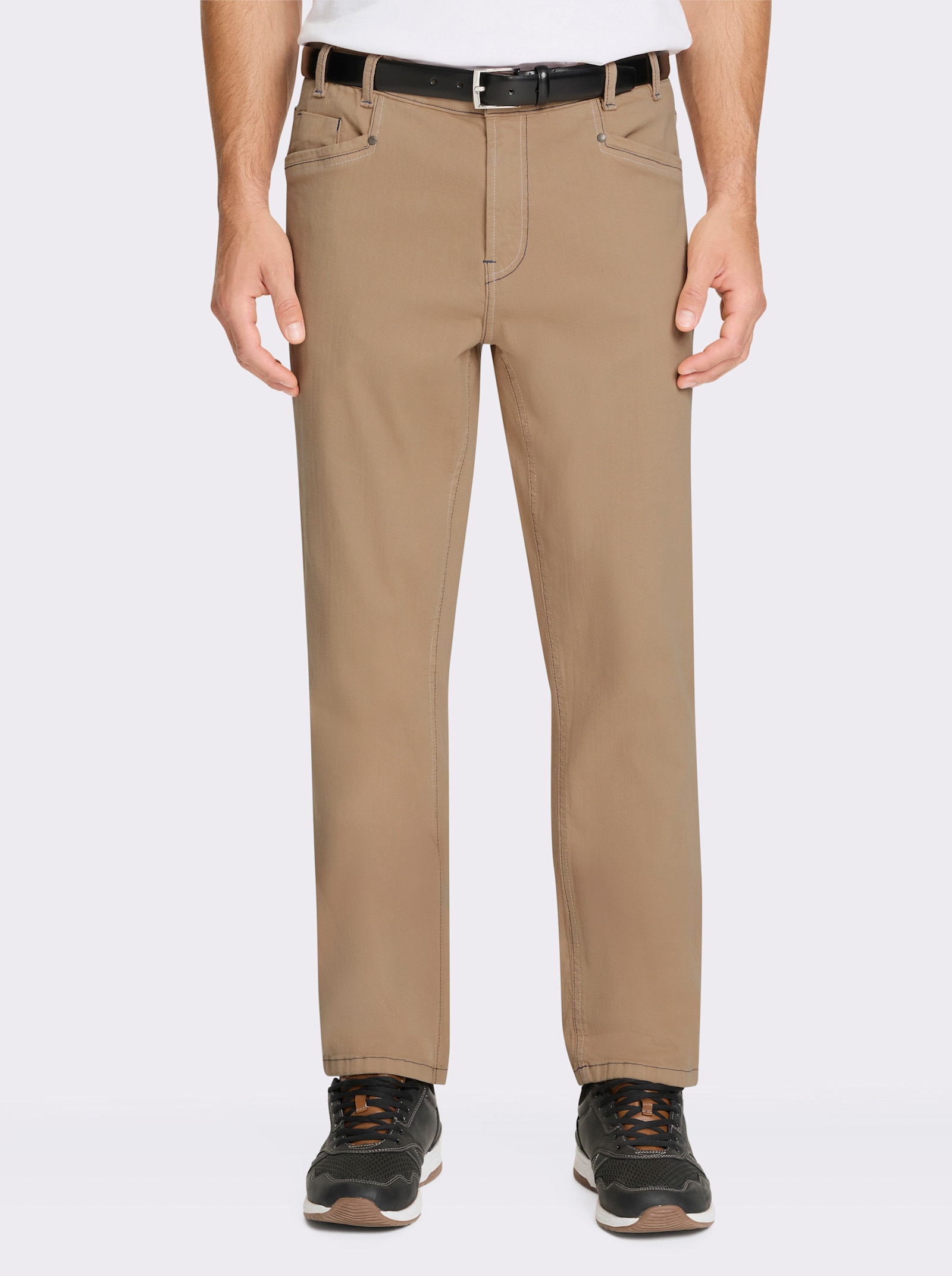 Marco Donati 5-Pocket-Jeans aus Baumwoll-Stretch - camel