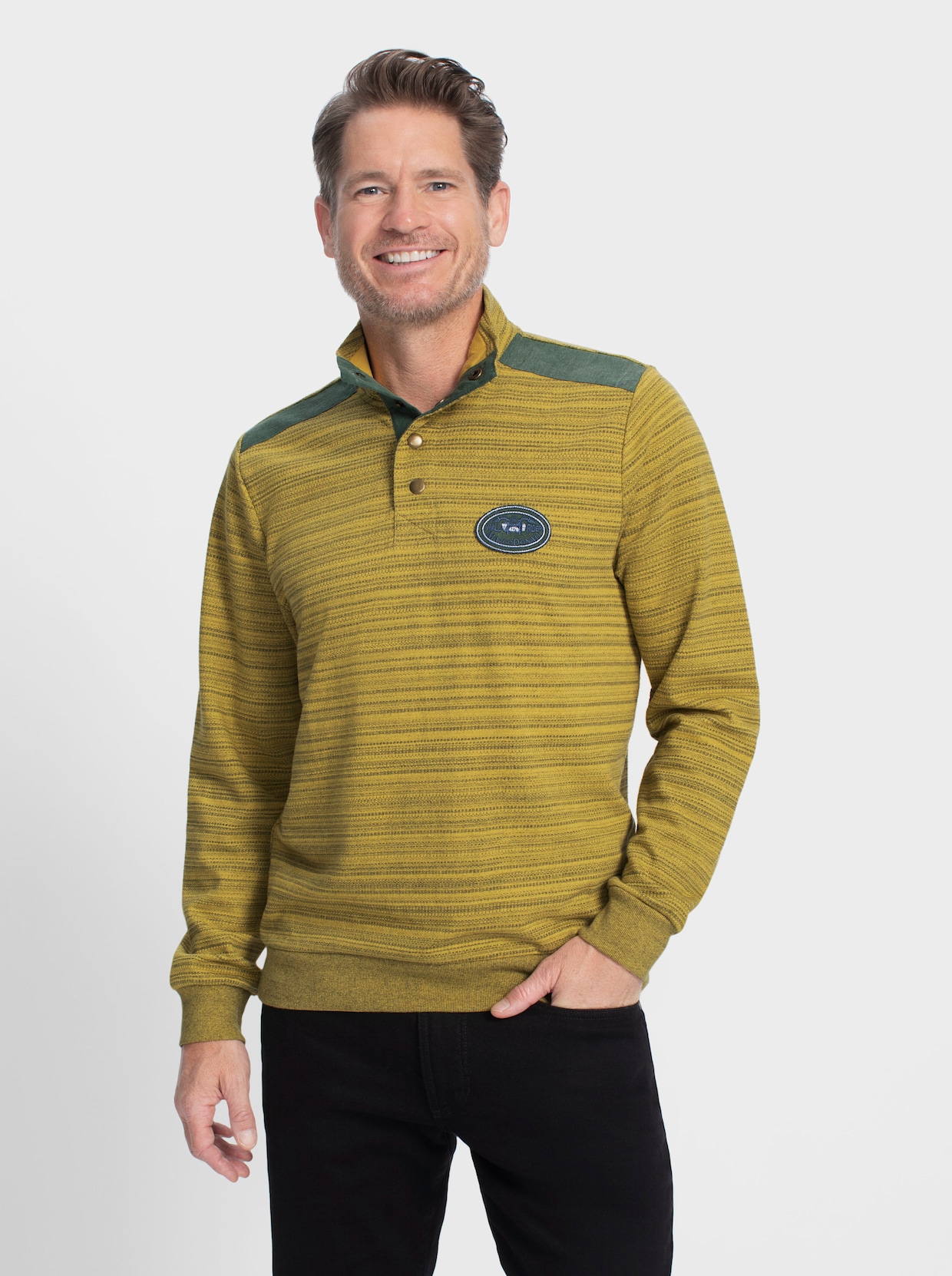 Marco Donati Sweatshirt - geel gemêleerd