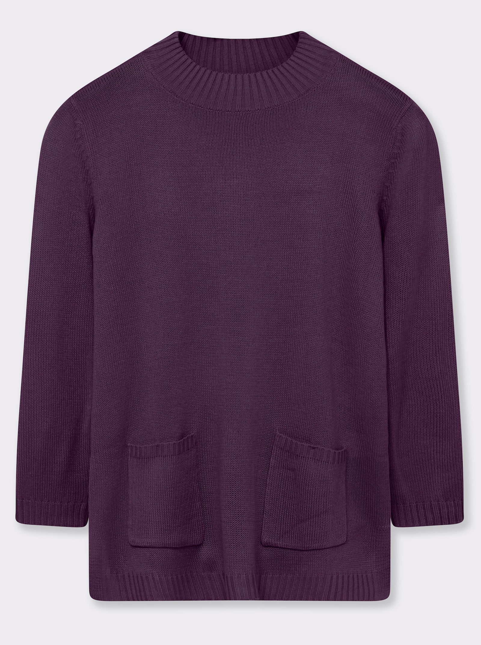 Longpullover mit Stehkragen - traube