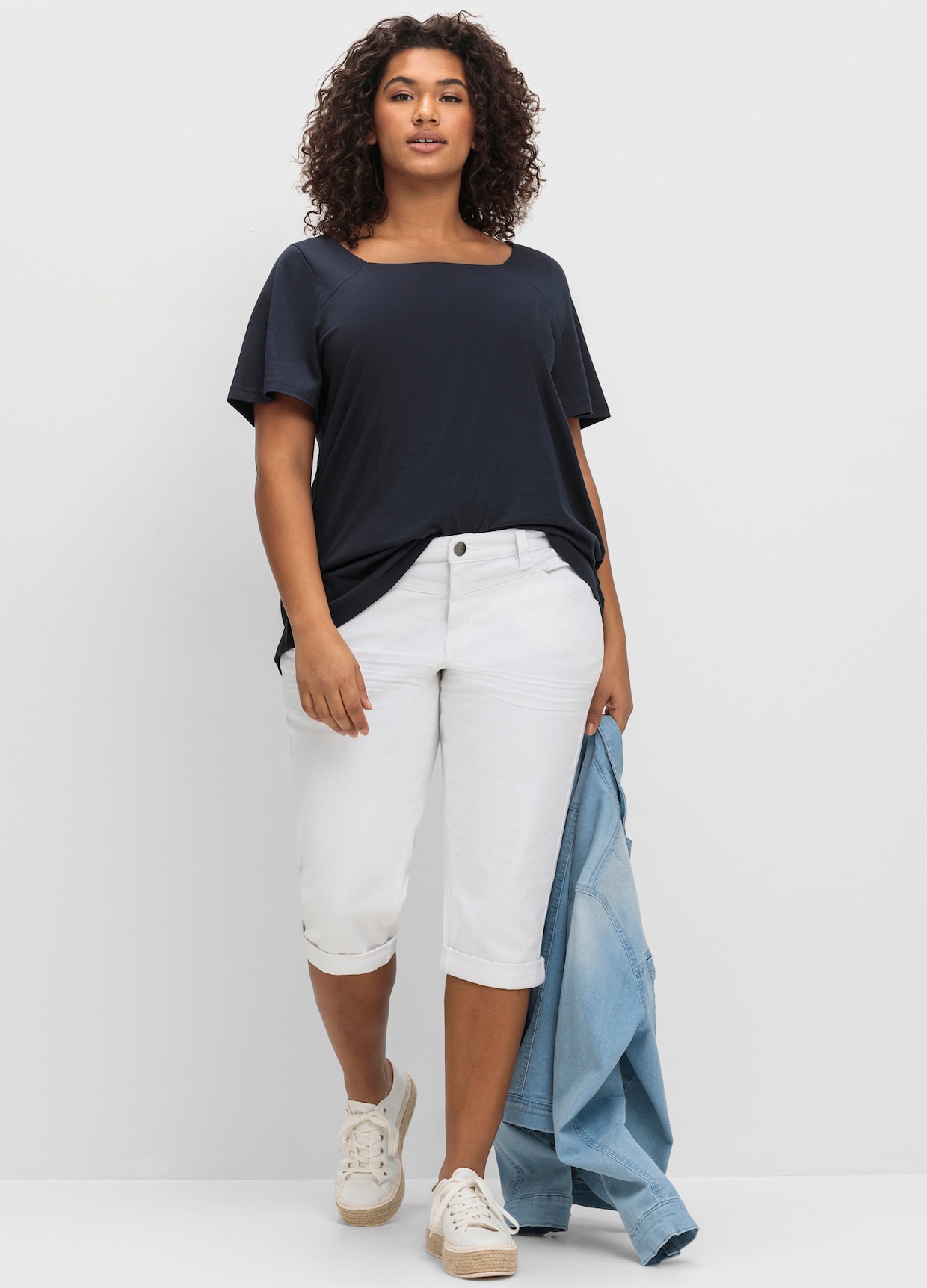 sheego T-shirt - diepblauw