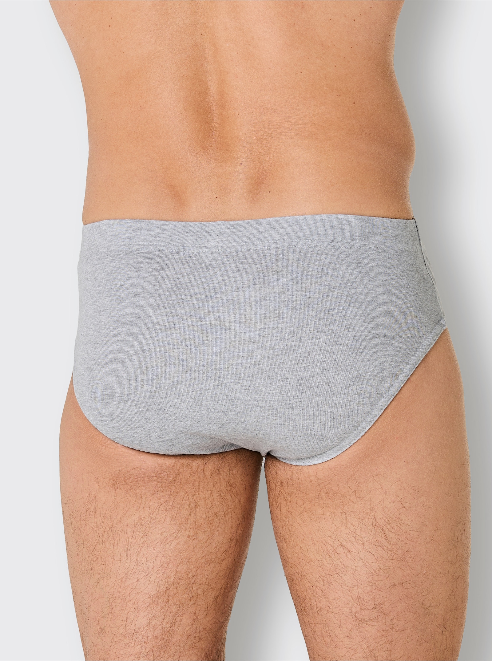 wäschepur men Slips - grau-meliert-mittelblau