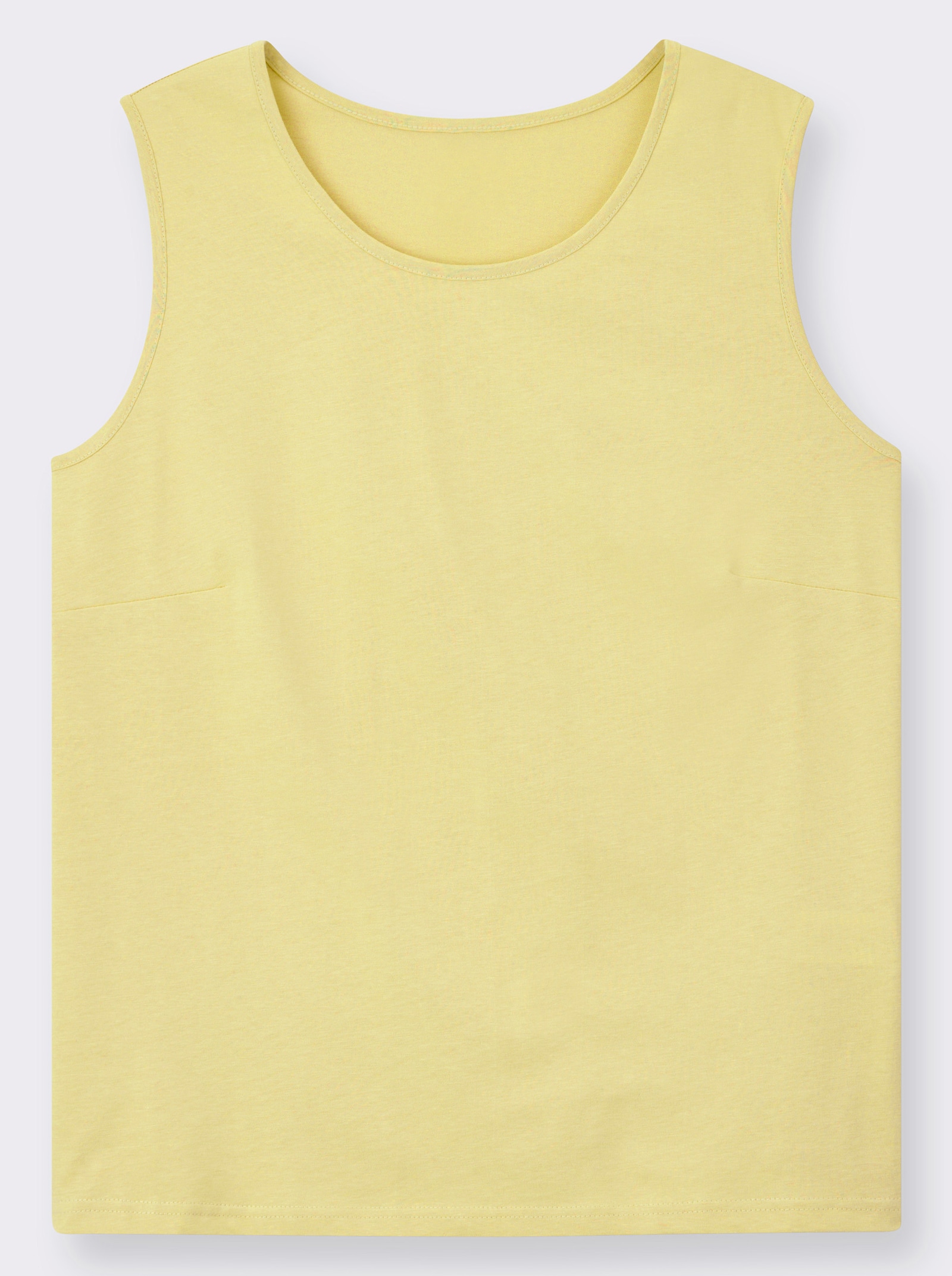 Trägertop mit Rundhals-Ausschnitt - zartgelb