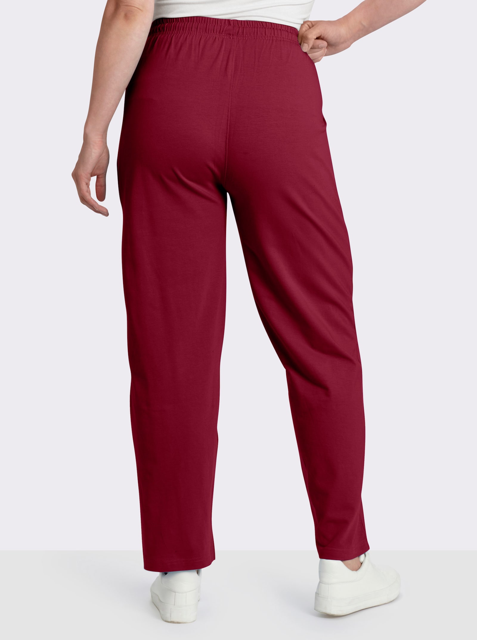 Freizeithose mit Kordelzug - bordeaux