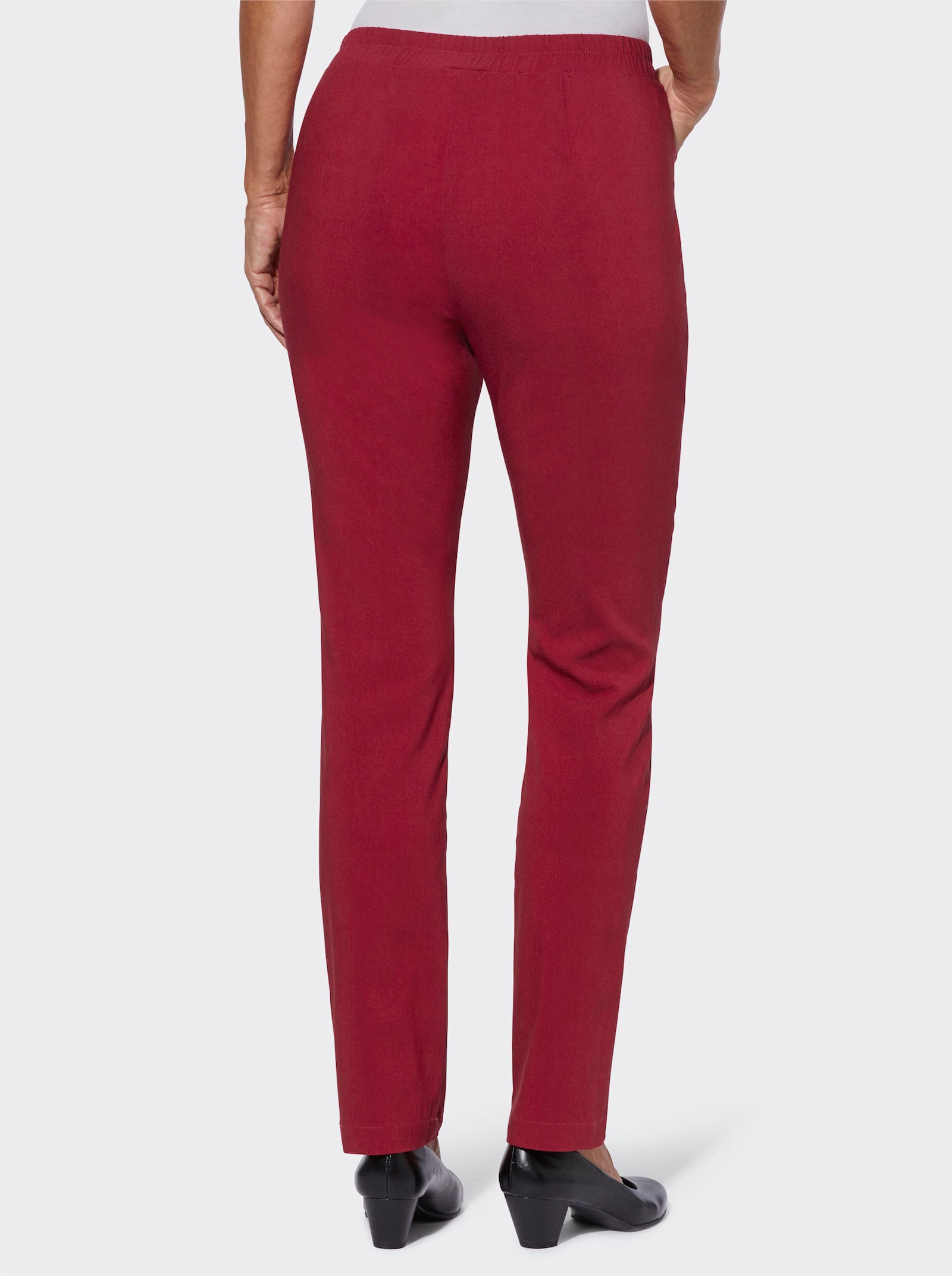 Schlupfhose in Bengalin-Qualität - kirsche