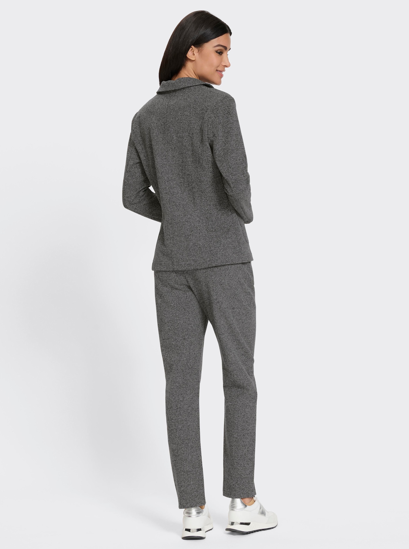 heine Hosenanzug in Tweed-Optik - anthrazit-meliert