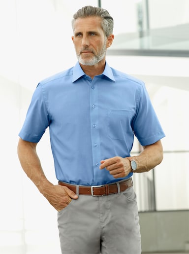Marco Donati Overhemd met korte mouwen - hemelsblauw