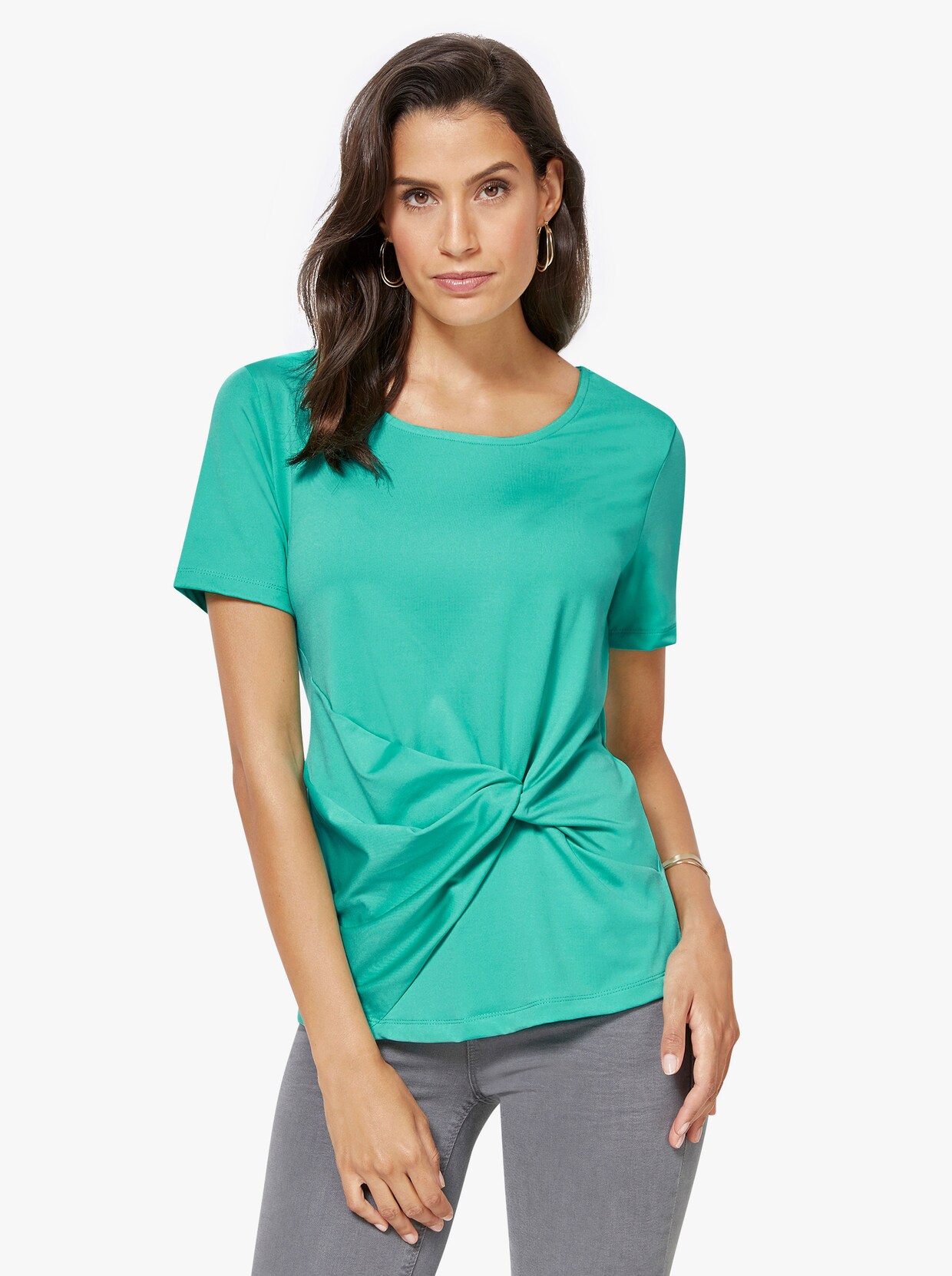 Rundhalsshirt - aqua
