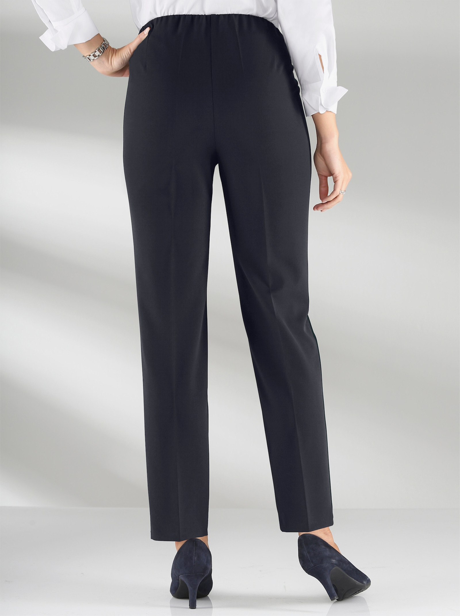 Adelina by Scheiter Schlupfhose mit Bügelfalten - marine