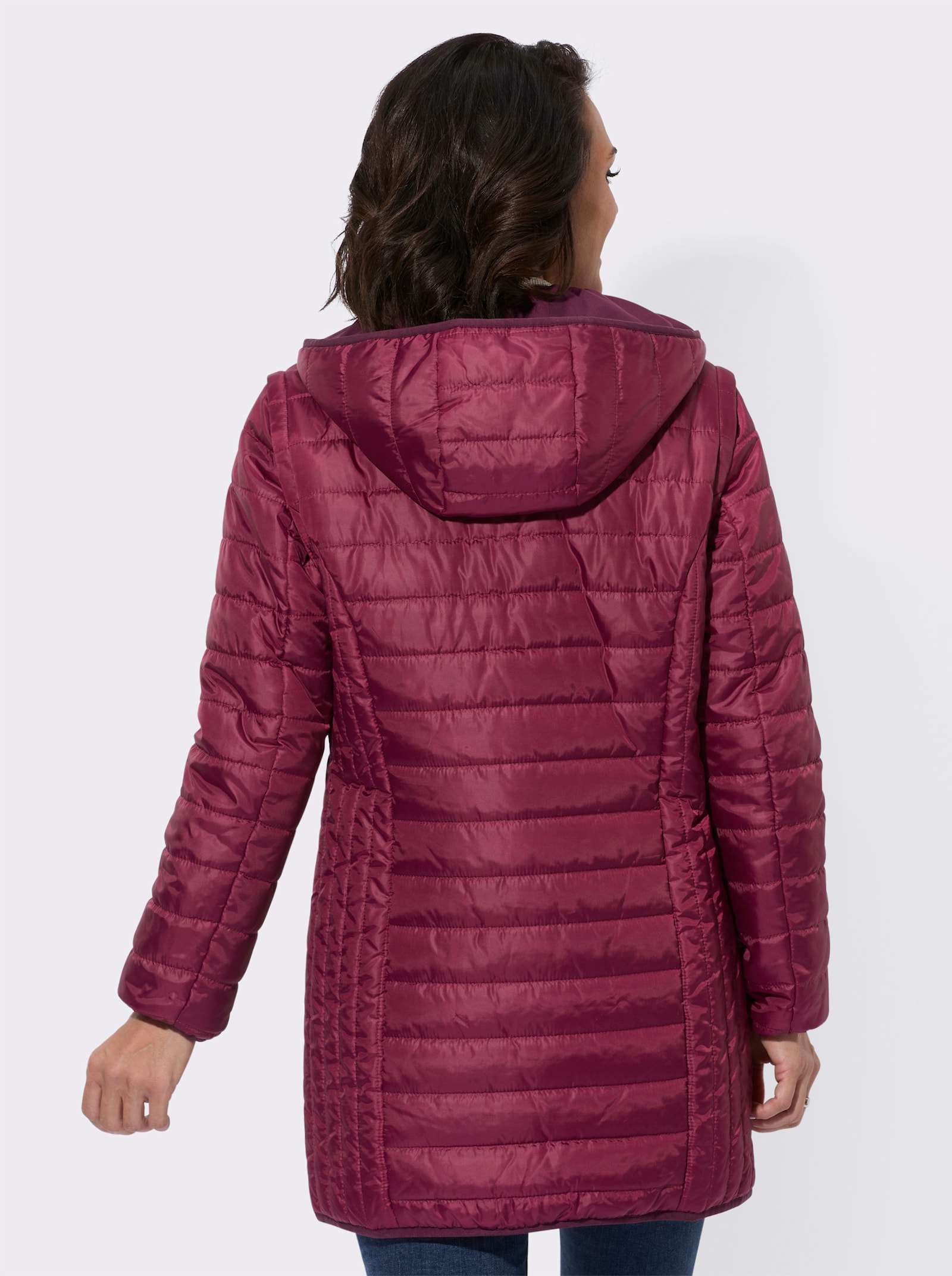 Longjacke mit Wendefunktion - bordeaux