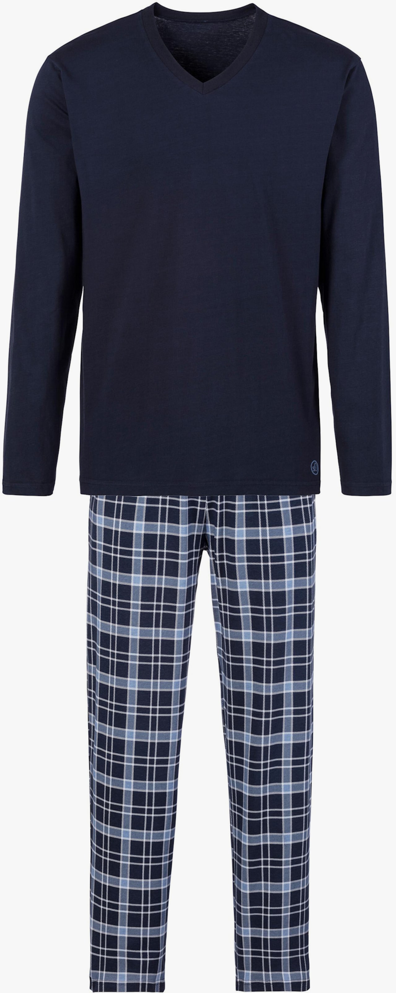s.Oliver Pyjama - marine-kariert