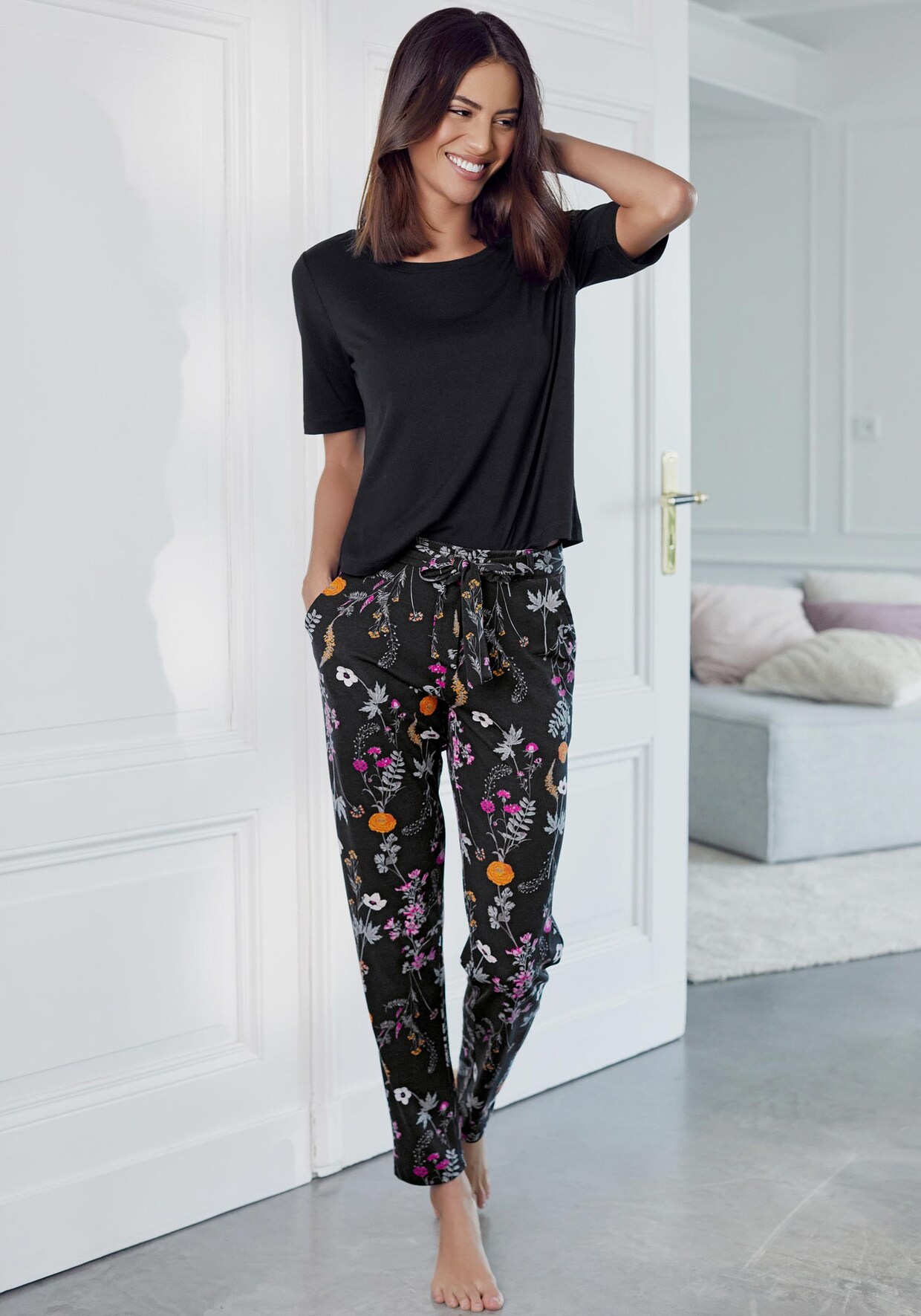 LASCANA Pyjama - schwarz