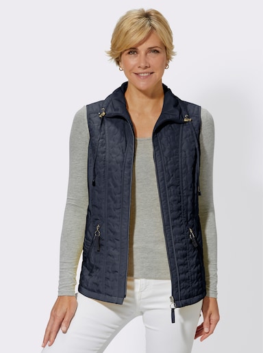 Steppweste mit Reißverschluss-Taschen - marine