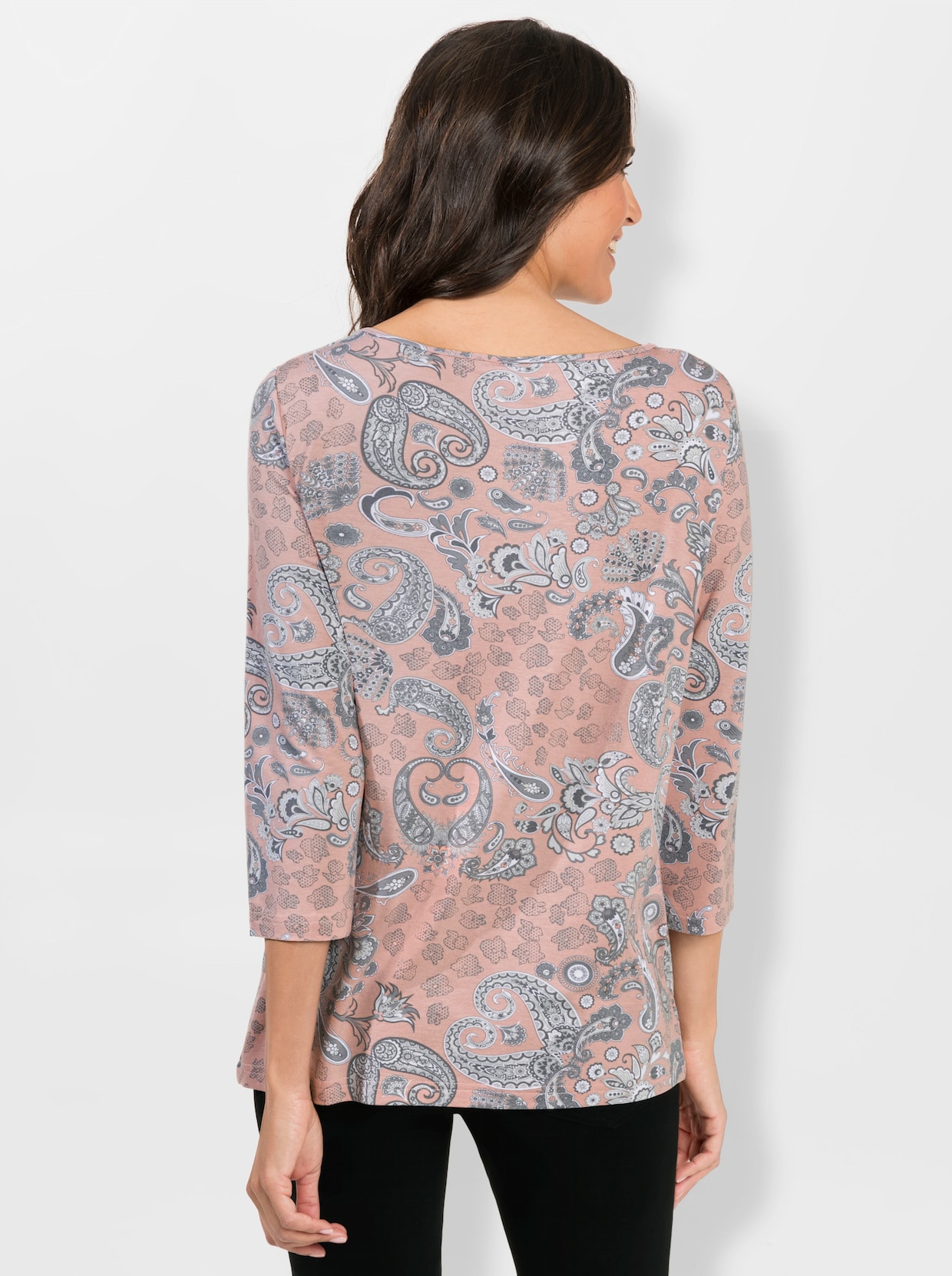 Print-Shirt - puder-anthrazit-bedruckt