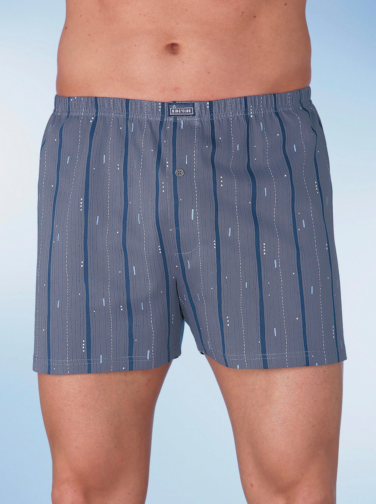 KINGsCLUB Boxershorts - antraciet gedessineerd