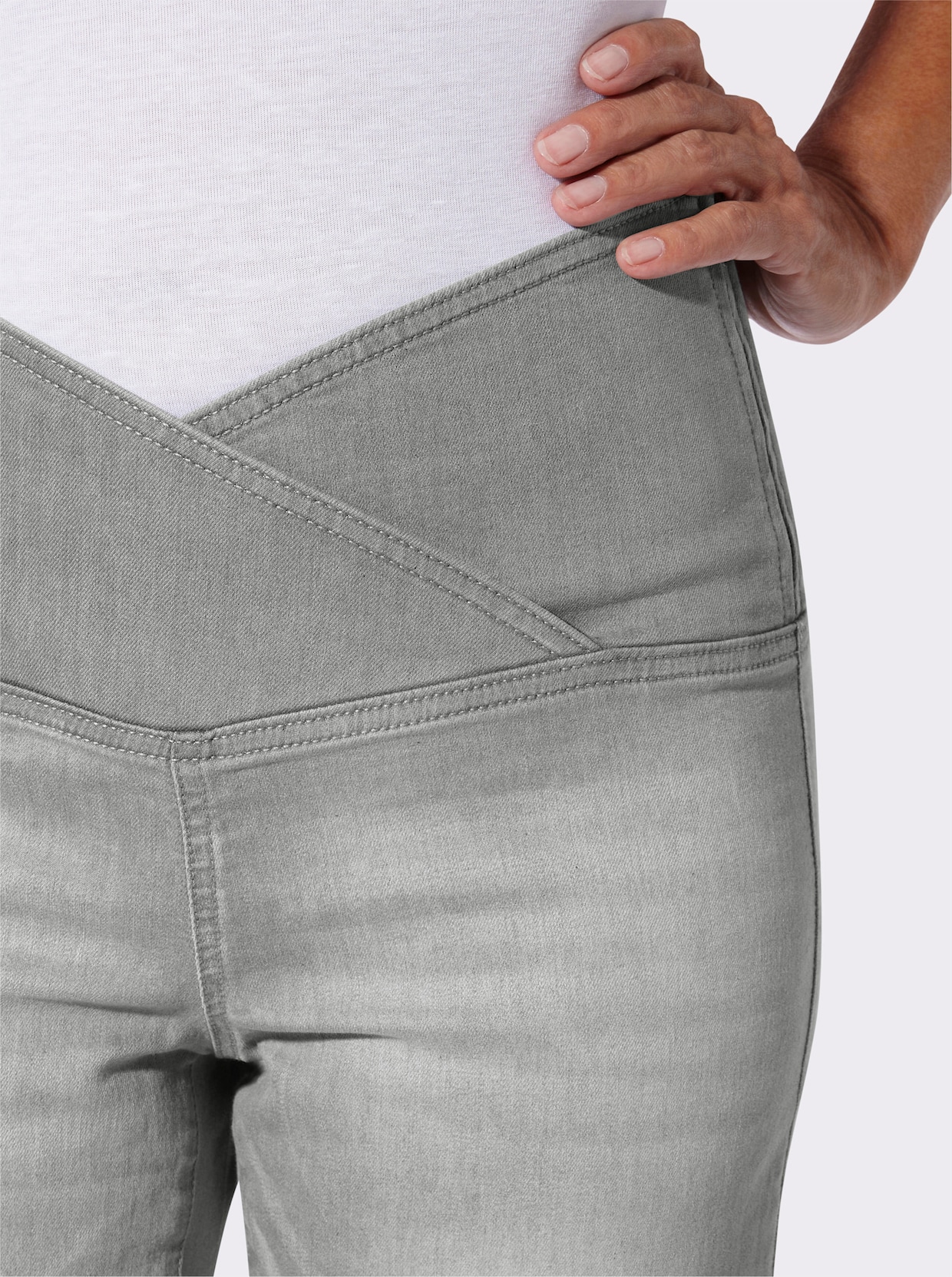 Jeansbermudas - light grey-denim