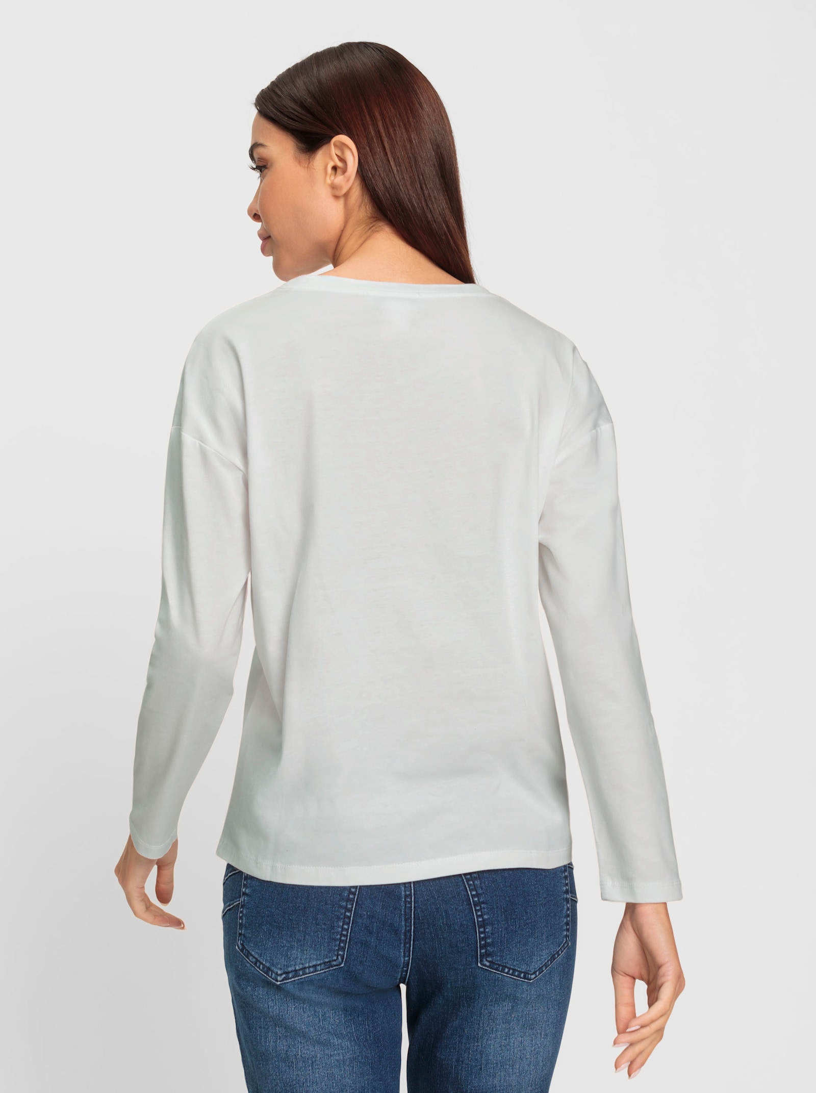 heine T-shirt à manches longues avec rivets - écru