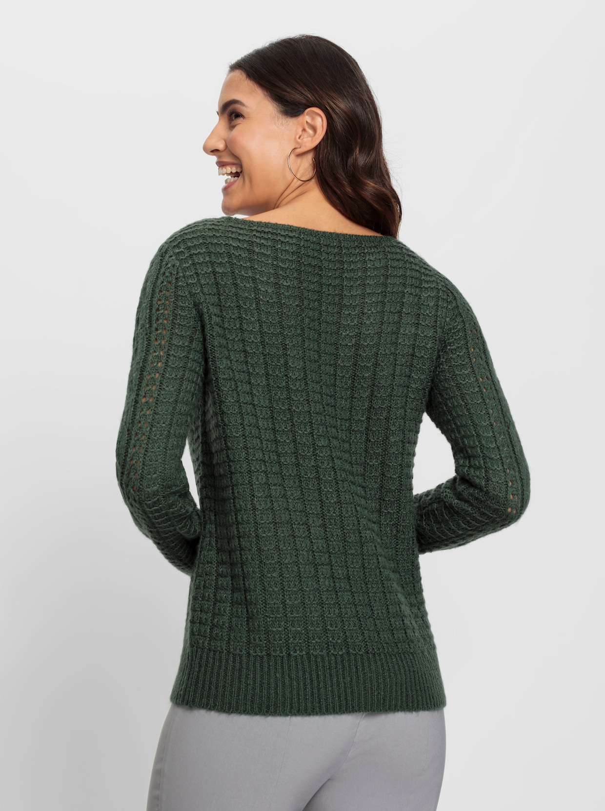Pullover met lange mouwen - mos
